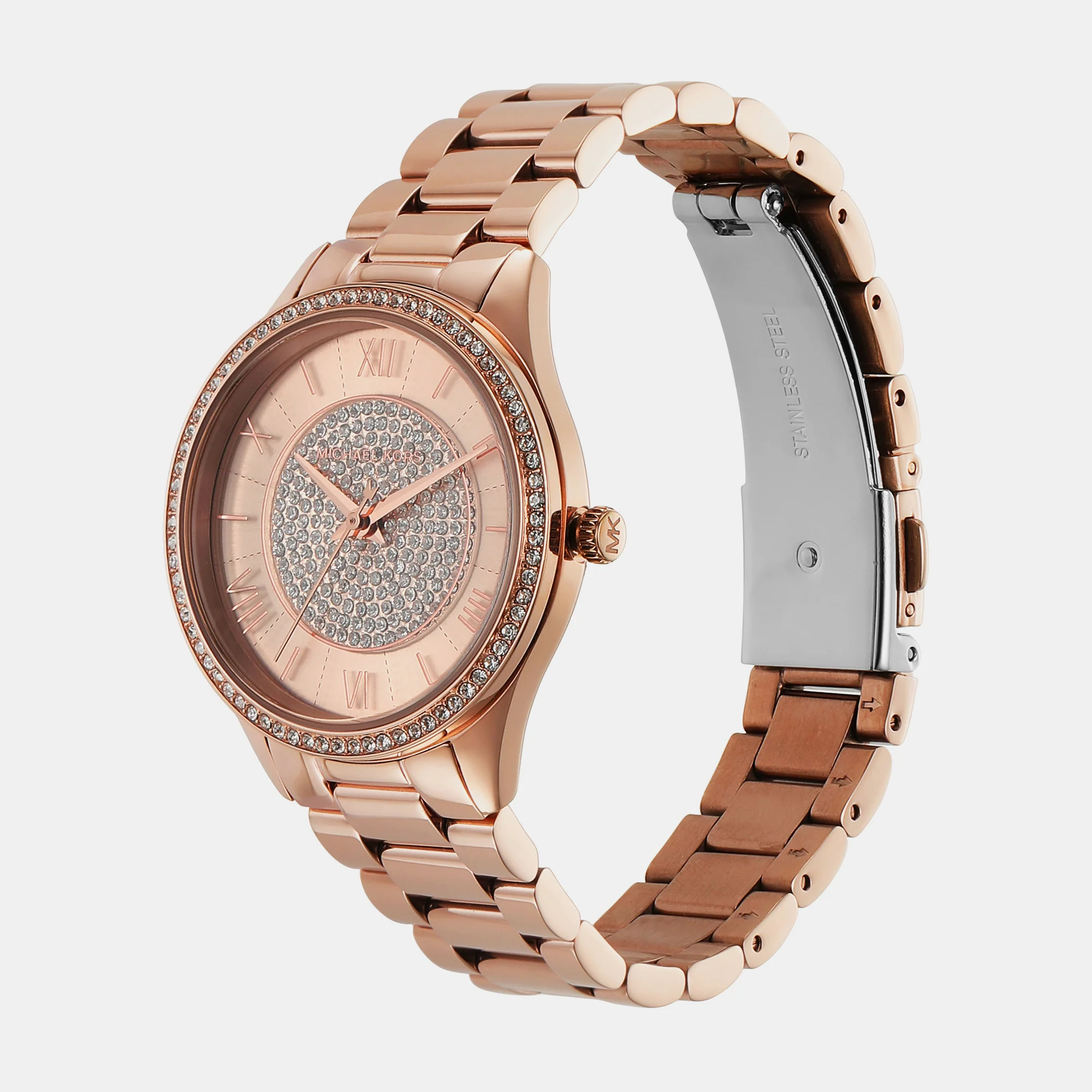Lauryn Women Quartz Rose Gold Dial Analog Stainless Steel Watch MK4736 - Image 3