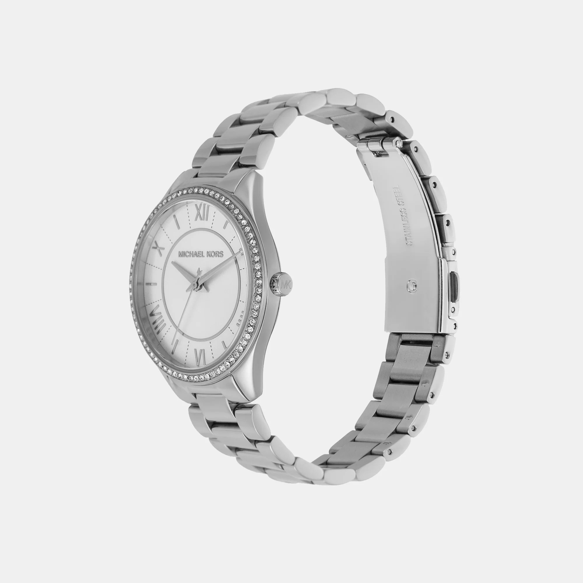 Lauryn Women Quartz White Dial Analog Stainless Steel Watch MK4851SET - Image 3
