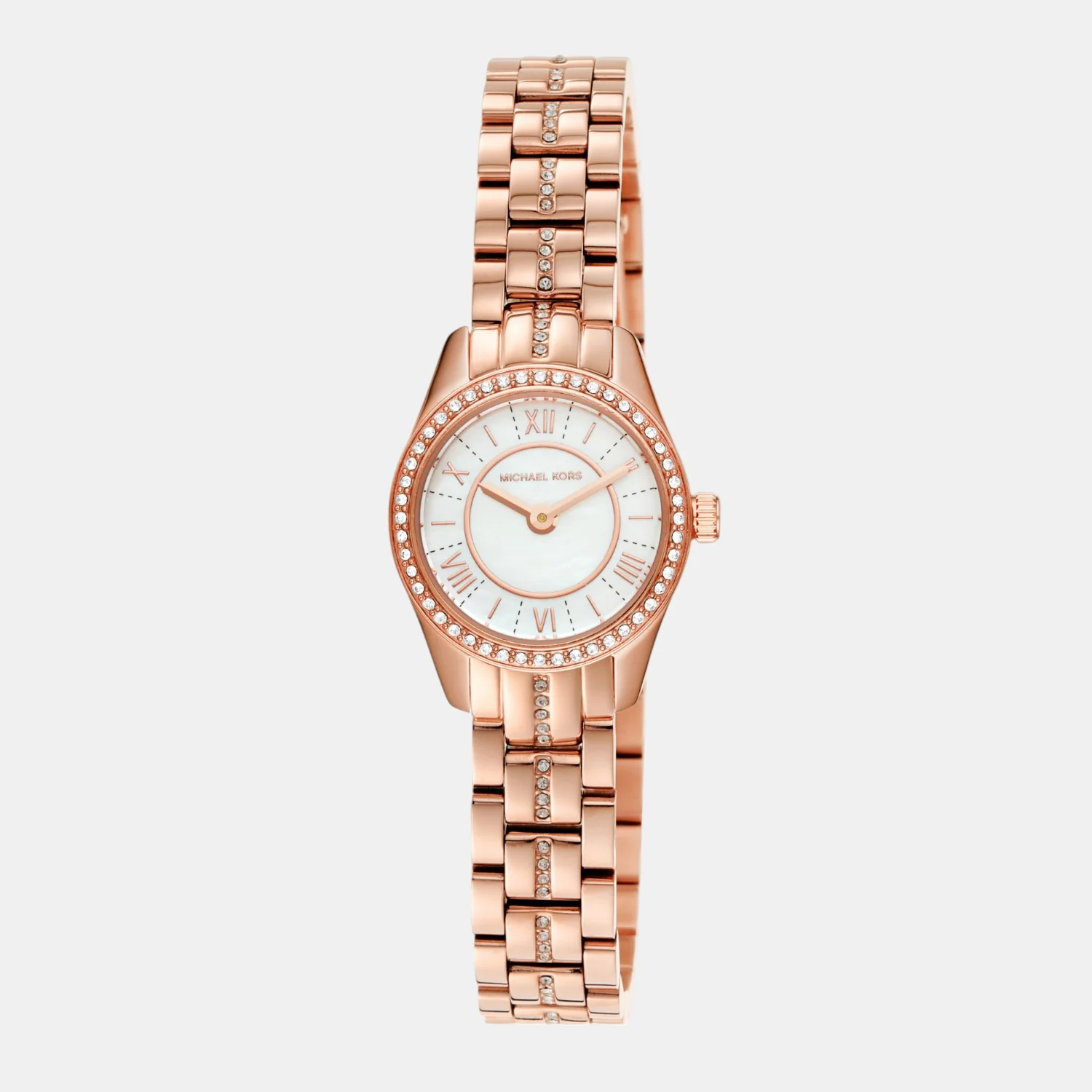 Lauryn Women Quartz White Mother Of Pearl Dial Analog Stainless Steel Watch MK4485 - Image 2