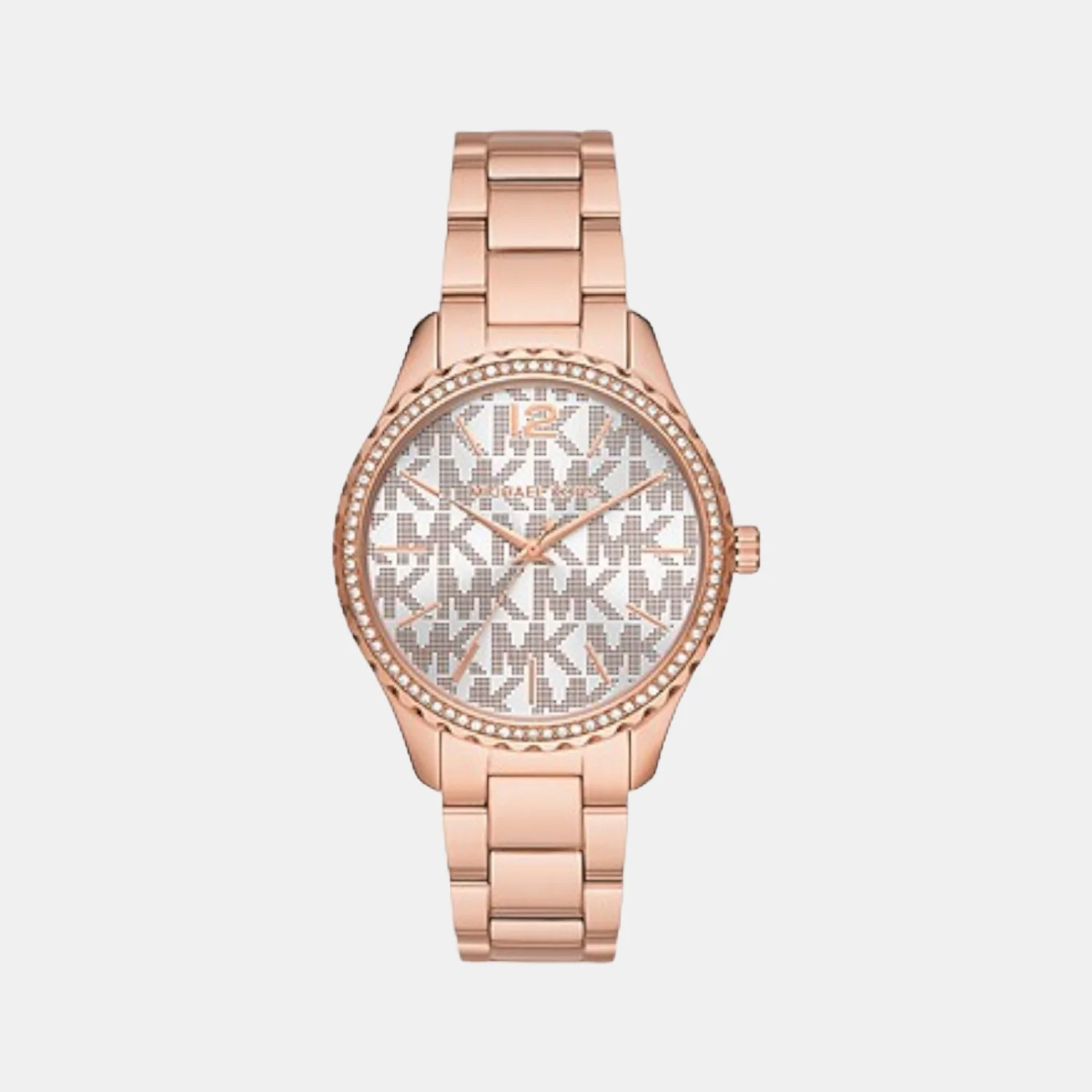 Layton Women Quartz Rose Gold Dial Analog Stainless Steel Watch MK7297