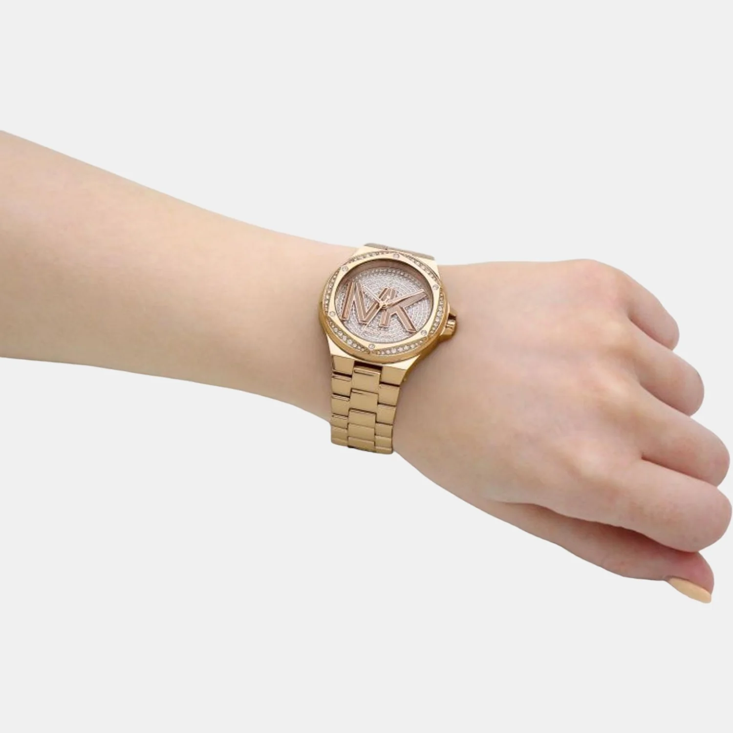 Lennox Women Quartz Gold Dial Analog Stainless Steel Watch MK7229 - Image 7