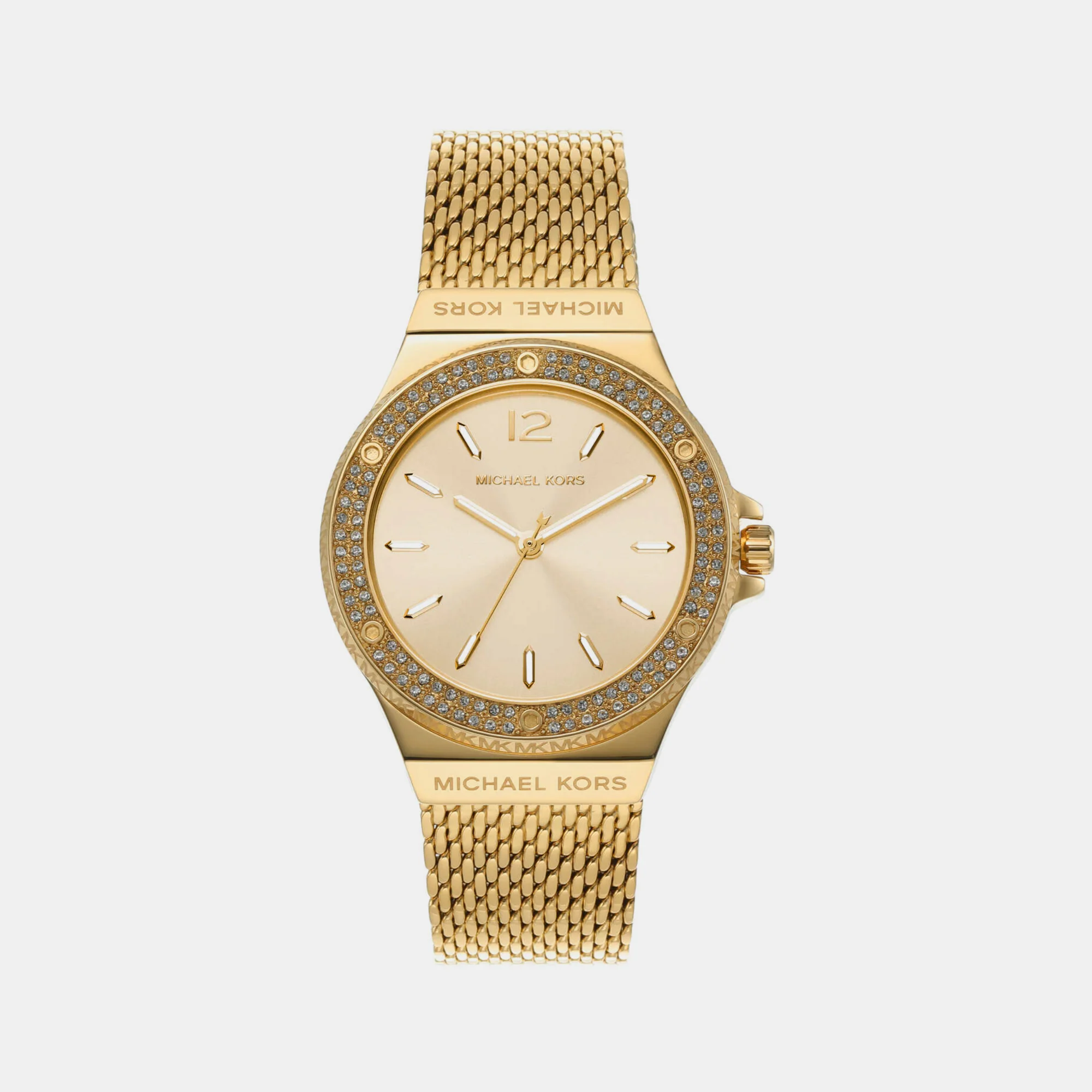 Lennox Women Quartz Gold Dial Analog Stainless Steel Watch MK7335
