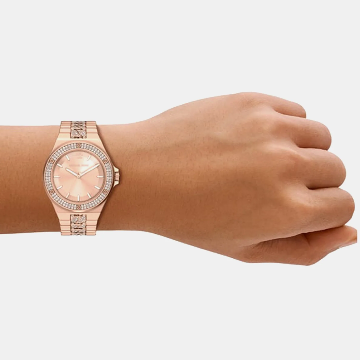 Lennox Women Quartz Rose Gold Dial Analog Stainless Steel Watch MKO1247 - Image 3
