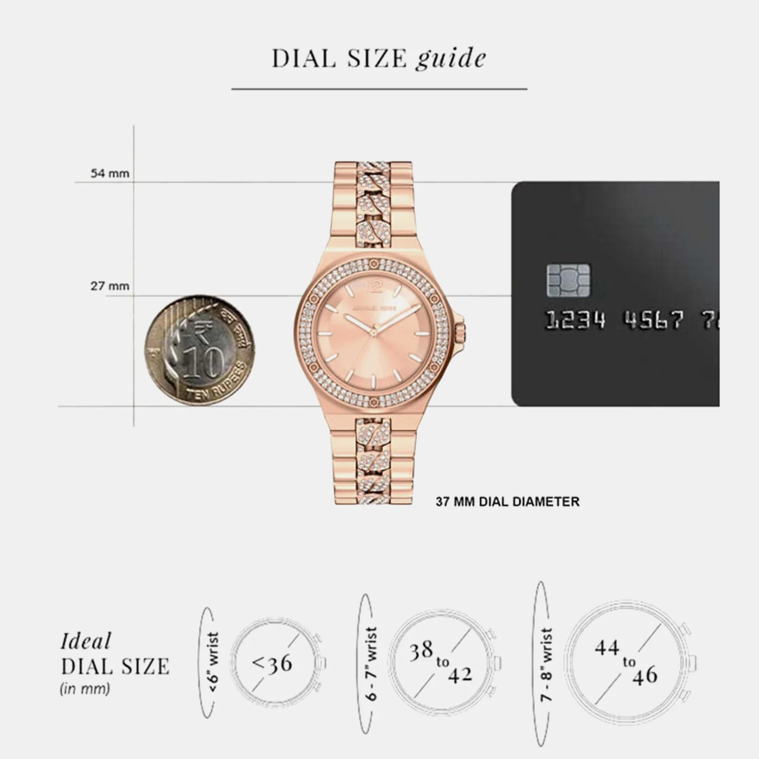 Lennox Women Quartz Rose Gold Dial Analog Stainless Steel Watch MKO1247 - Image 6