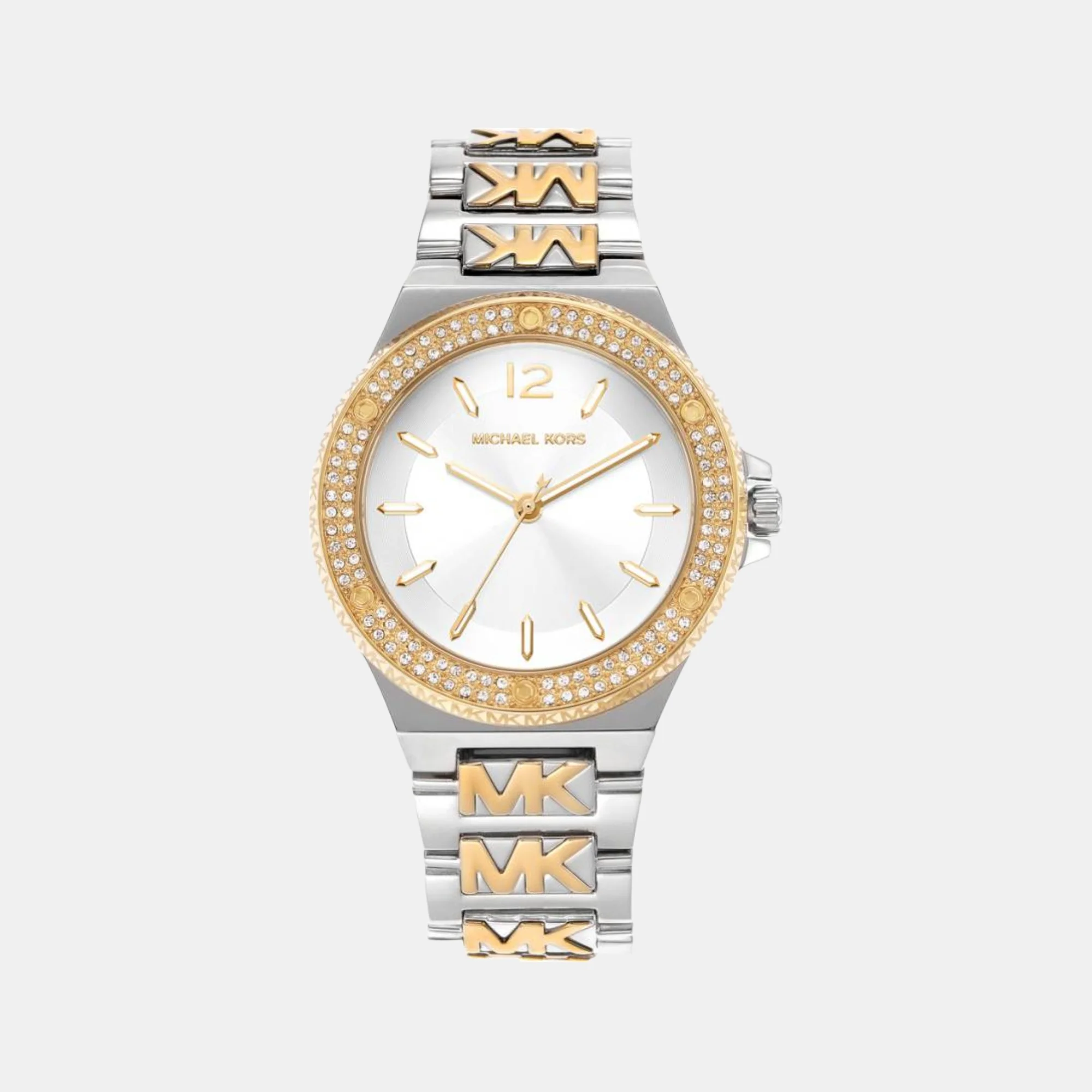Lennox Women Quartz Silver Dial Analog Stainless Steel Watch MK7338