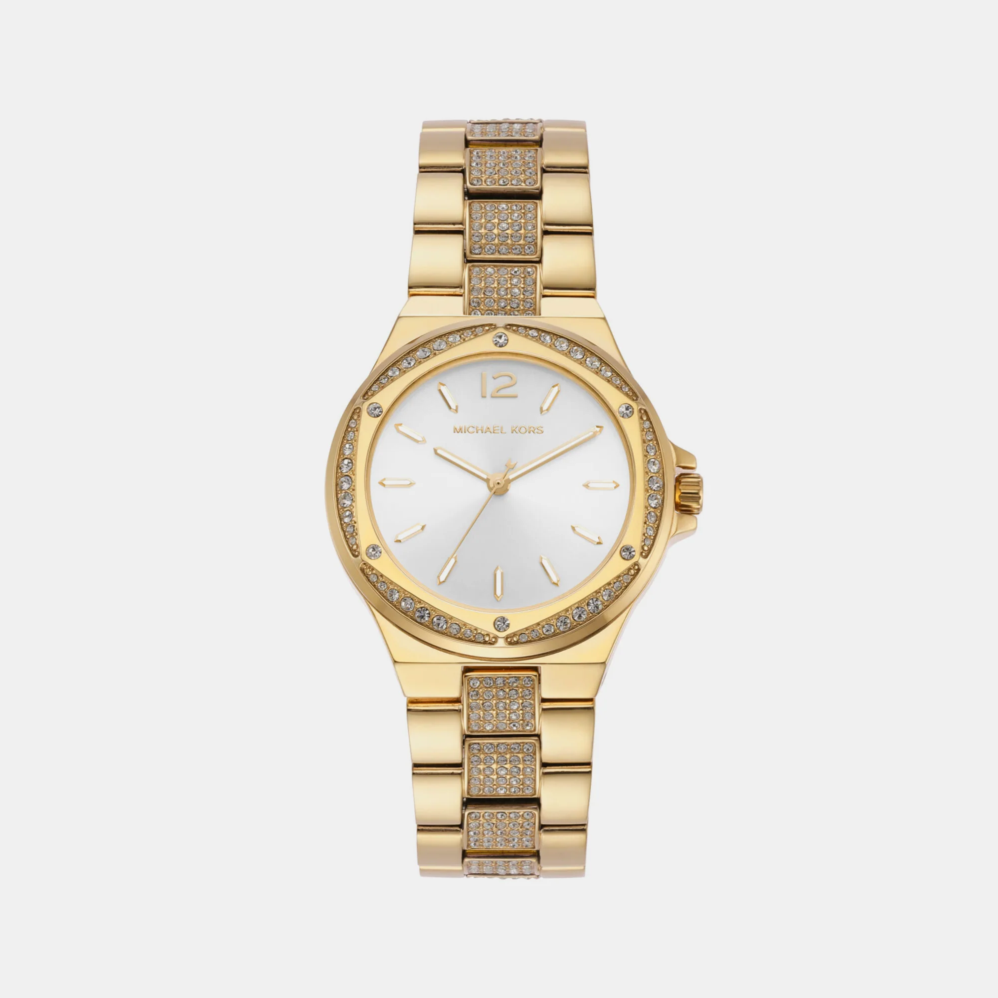 Lennox Women Quartz White Dial Analog Stainless Steel Watch MK7361