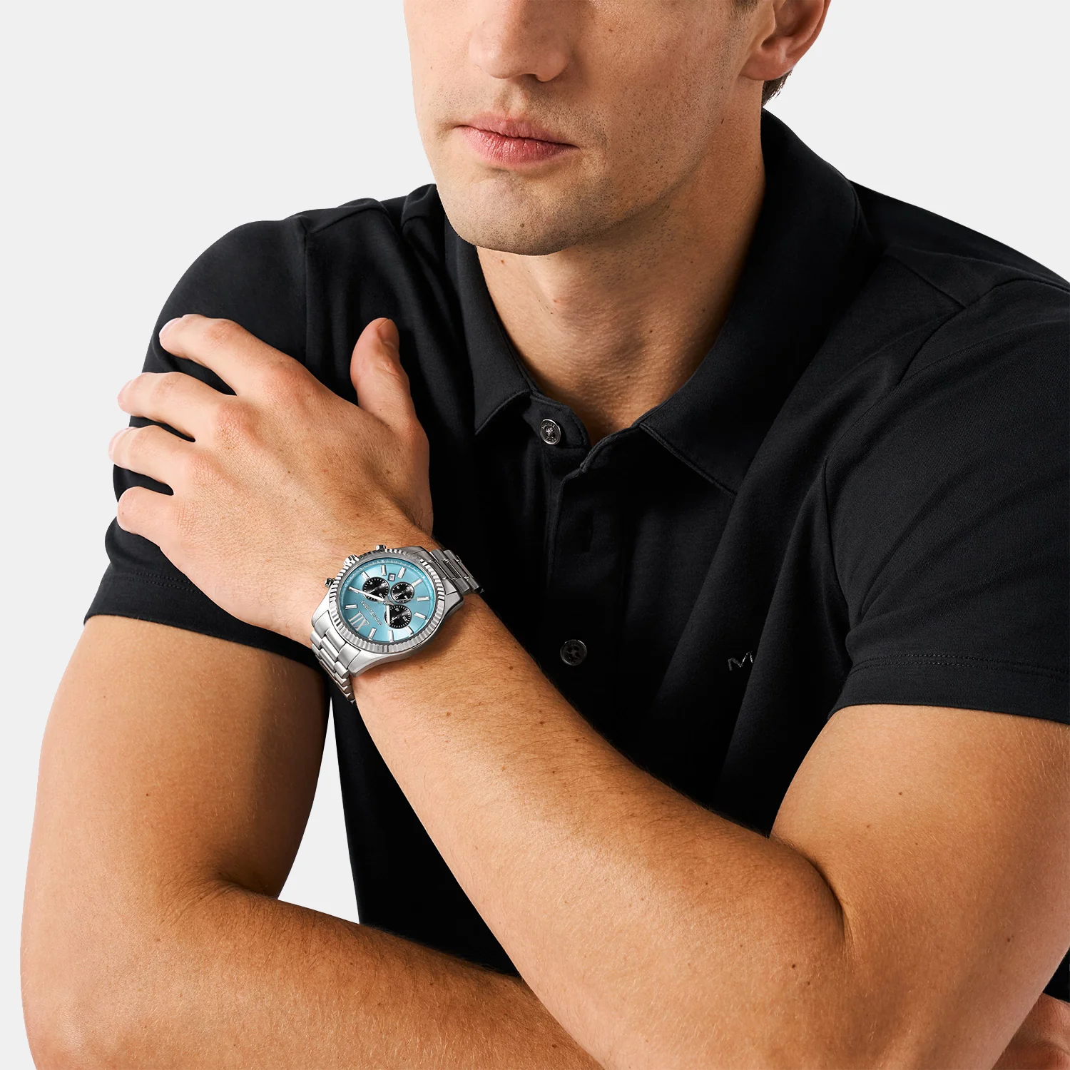 Lexington Men Quartz Two Tone Dial Chronograph Stainless Steel Watch MK9165 - Image 8