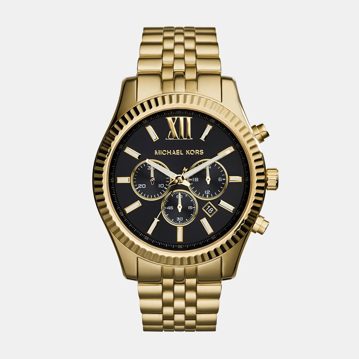 Lexington Men Quartz Black Dial Chronograph Stainless Steel Watch MK8286 - Image 2