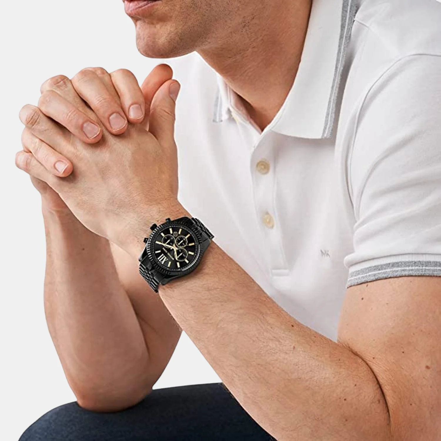 Lexington Men Quartz Black Dial Chronograph Stainless Steel Watch MK8603 - Image 5