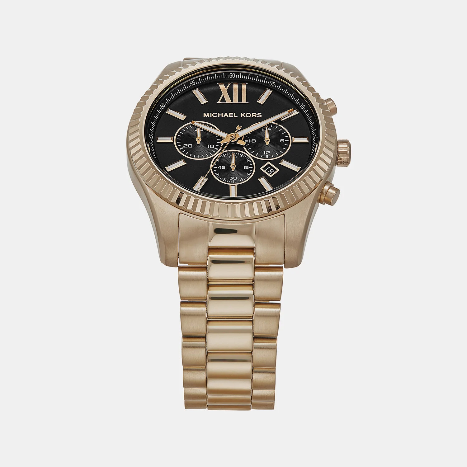 Lexington Men Quartz Black Dial Chronograph Stainless Steel Watch MK9155 - Image 2
