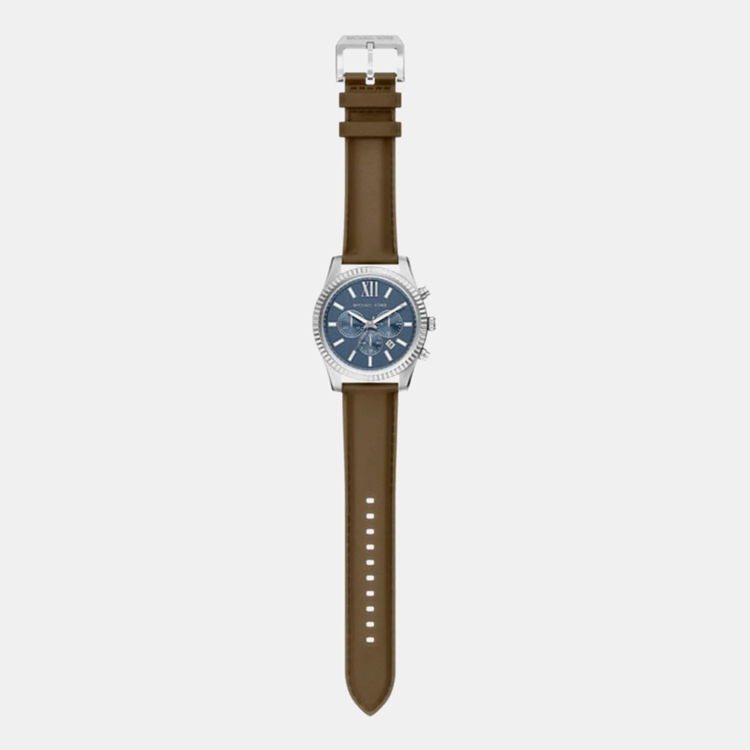 Lexington Men Quartz Blue Dial Chronograph Leather Watch MK9258 - Image 4