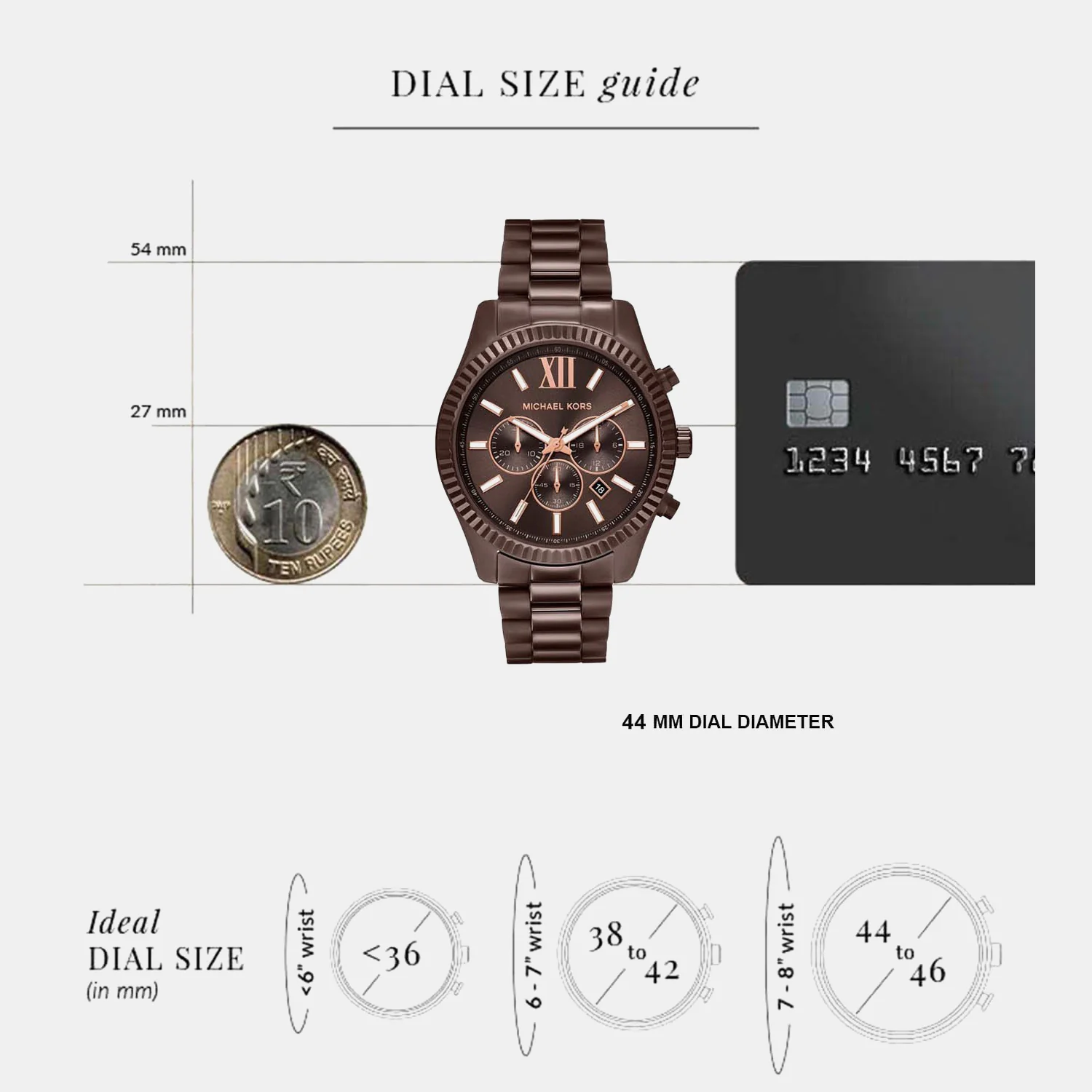Lexington Men Quartz Brown Dial Analog Stainless Steel Watch MK9224 - Image 5