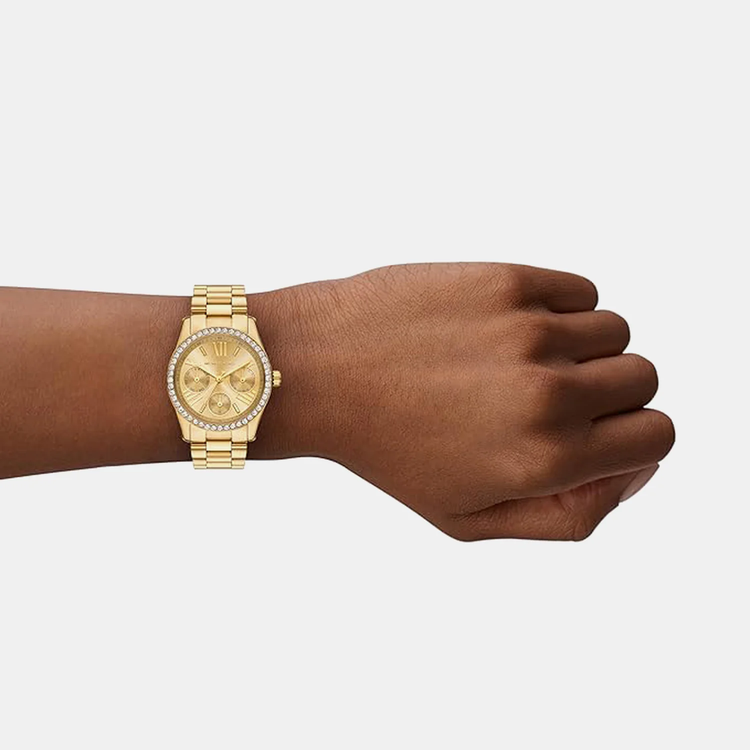 Lexington Women Quartz Gold Dial Chronograph Stainless Steel Watch MK4982 - Image 5