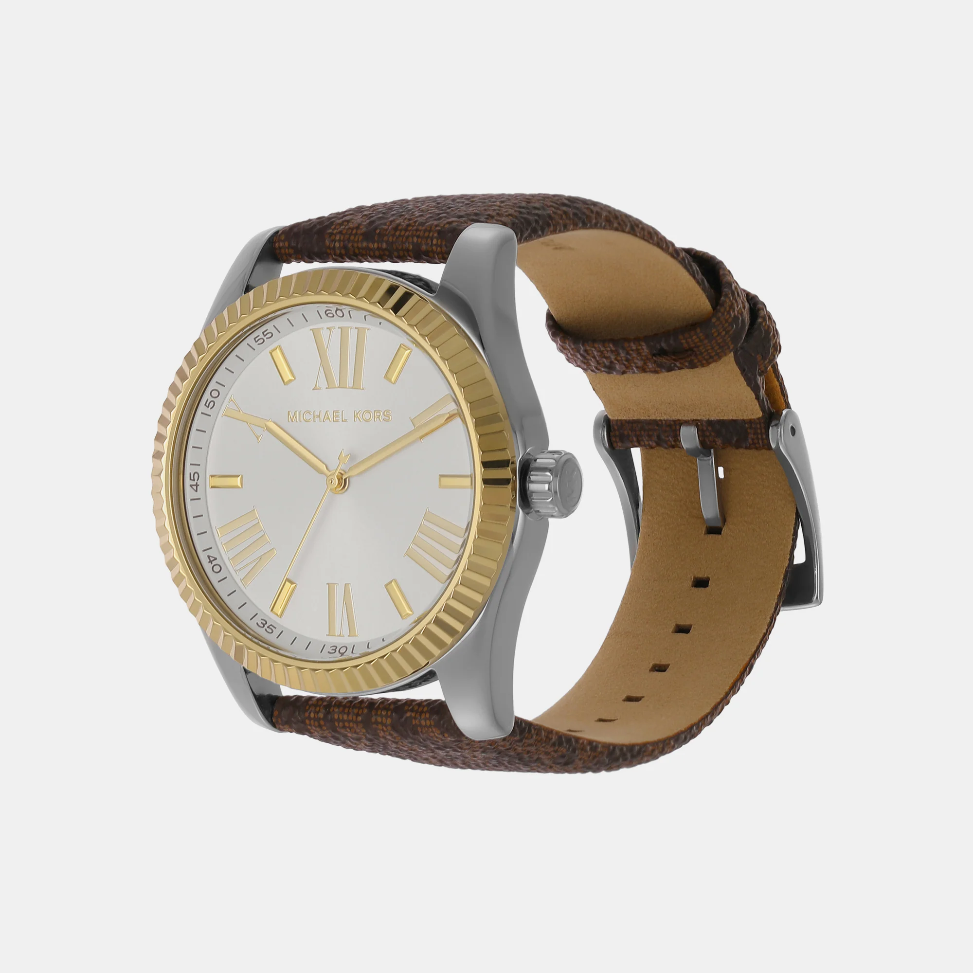 Lexington Women Quartz Silver Dial Analog Leather Watch MK4745 - Image 3