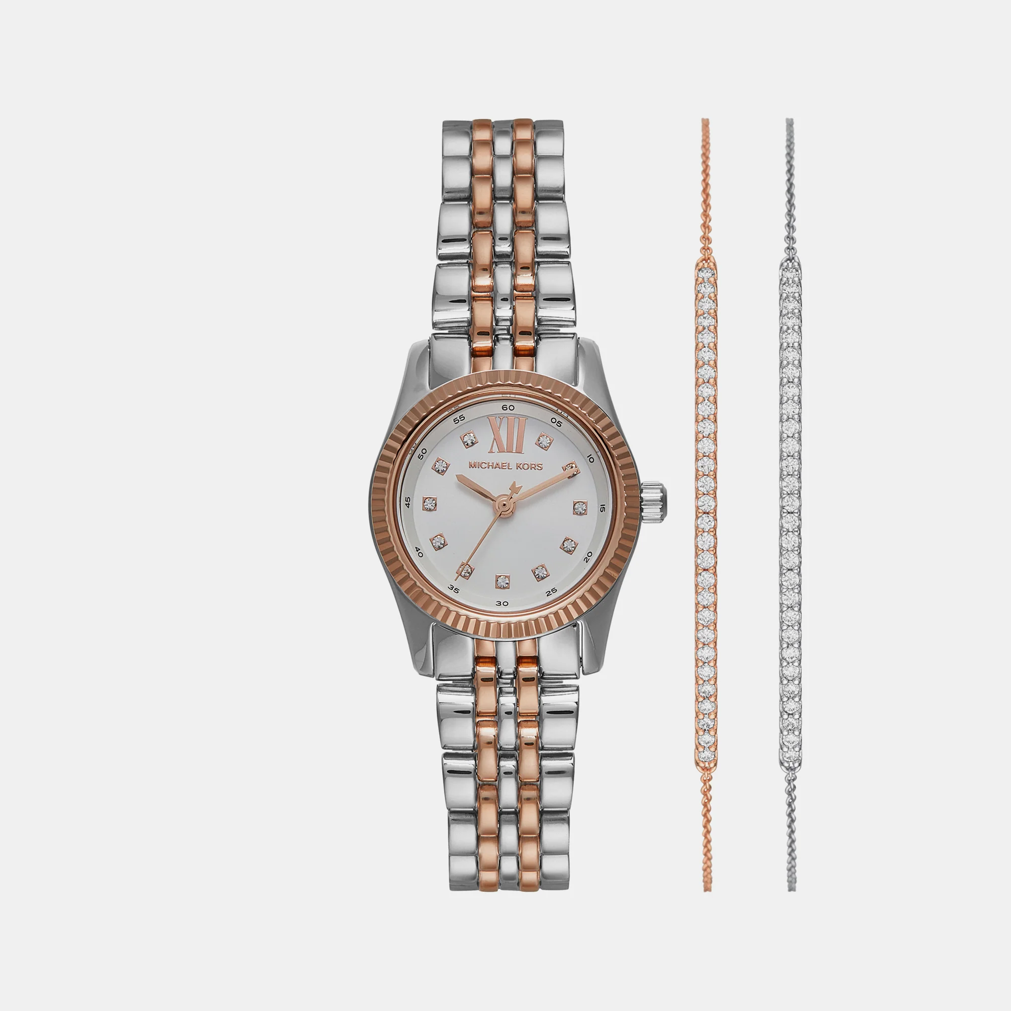 Lexington Women Quartz Silver Dial Analog Stainless Steel Watch MK4817SET