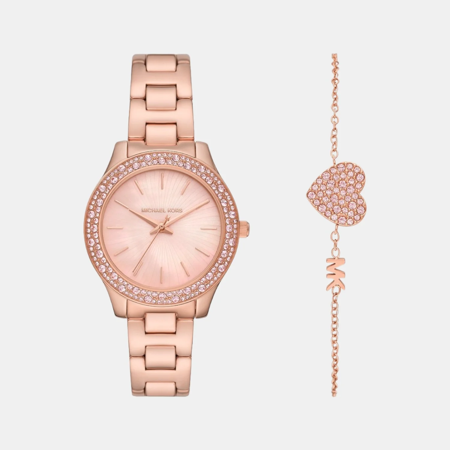 Liliane Women Quartz Rose Gold Dial Analog Stainless Steel Watch MK1068SET