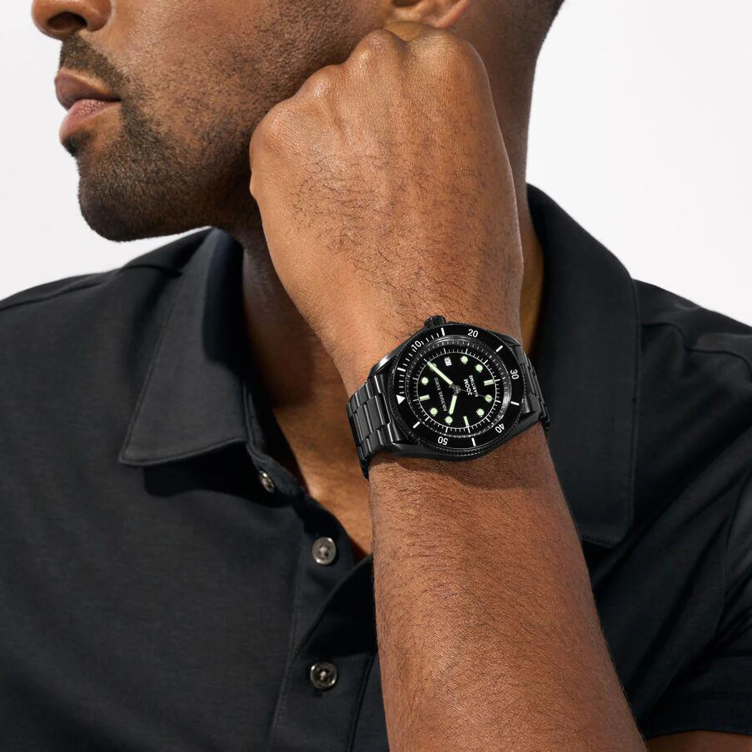 Maritime Men Quartz Black Dial Analog Stainless Steel Watch MK9181 - Image 6