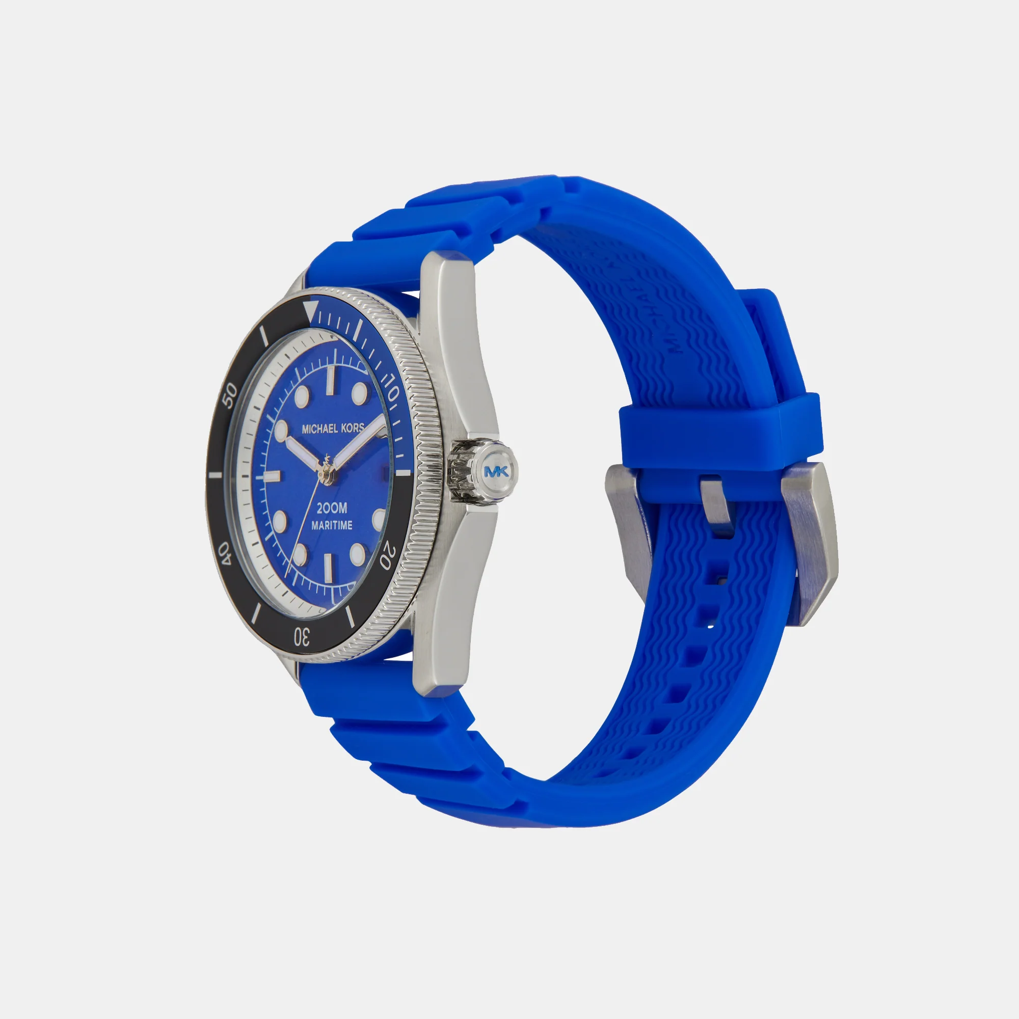 Maritime Men Quartz Blue Dial Analog Silicone Watch MK9156 - Image 4