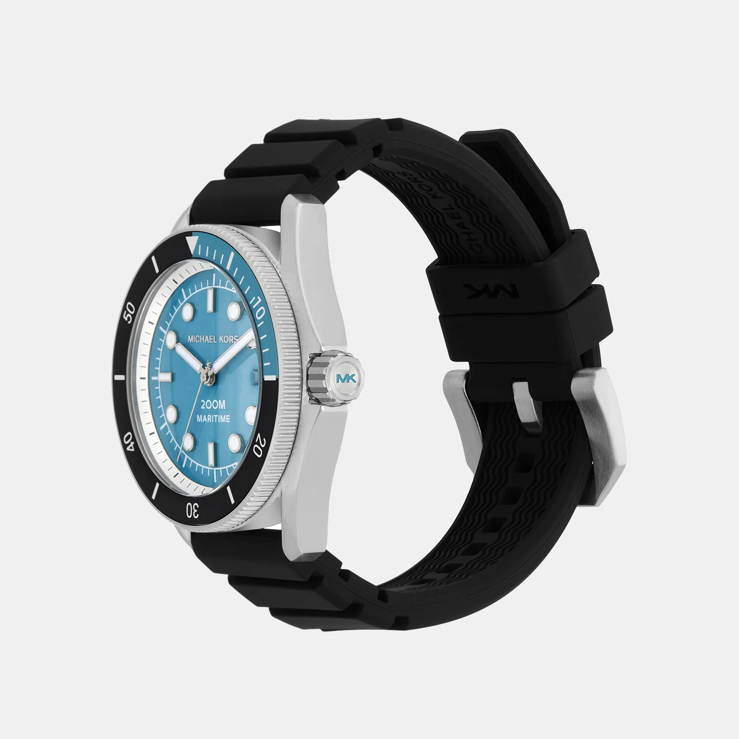 Maritime Men Quartz Blue Dial Analog Silicone Watch MK9167 - Image 2