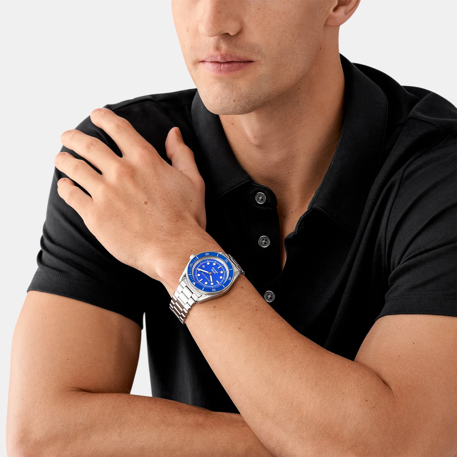 Maritime Men Quartz Blue Dial Analog Stainless Steel Watch MK9160 - Image 8