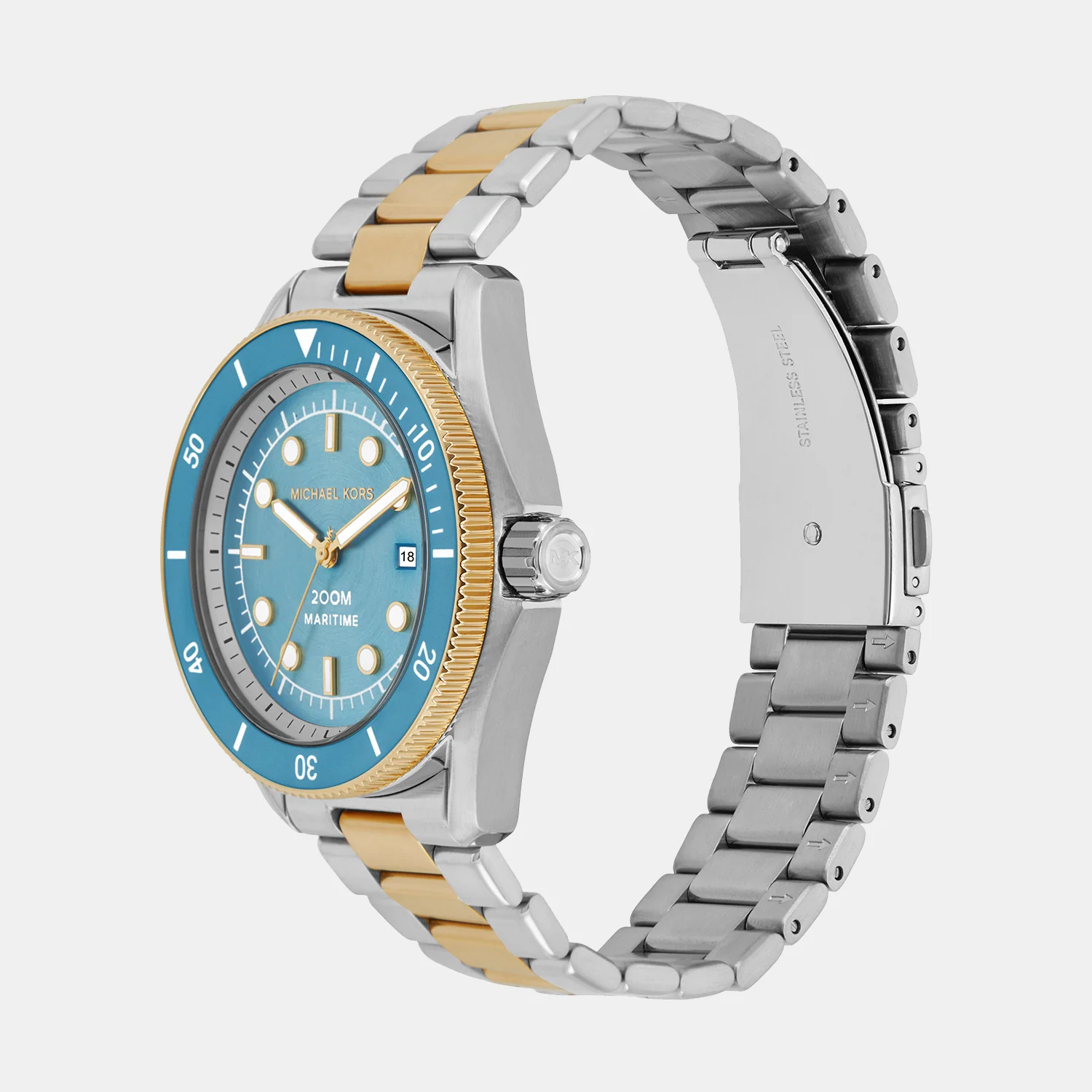 Maritime Men Quartz Blue Dial Analog Stainless Steel Watch MK9169 - Image 3