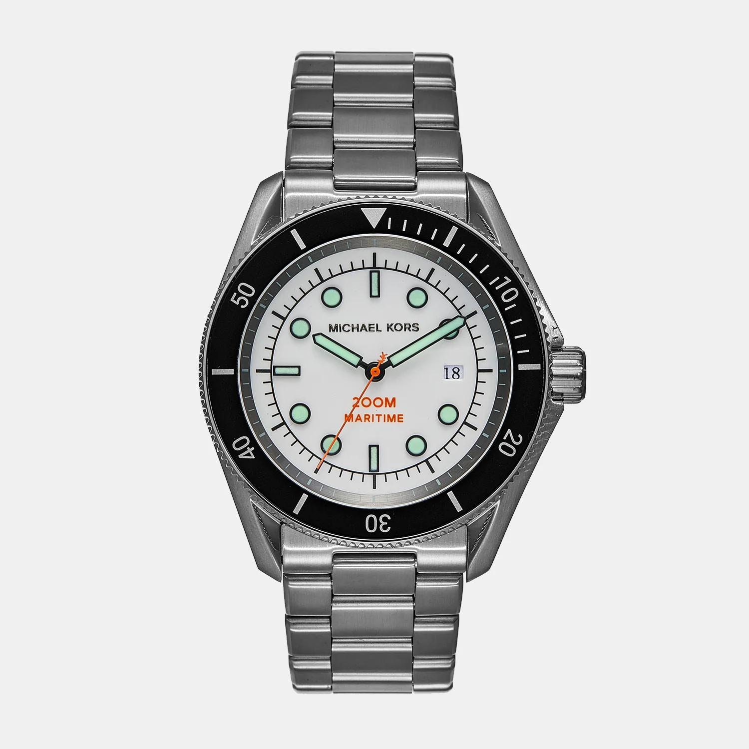 Maritime Men Quartz White Dial Analog Stainless Steel Watch MK9163 - Image 2