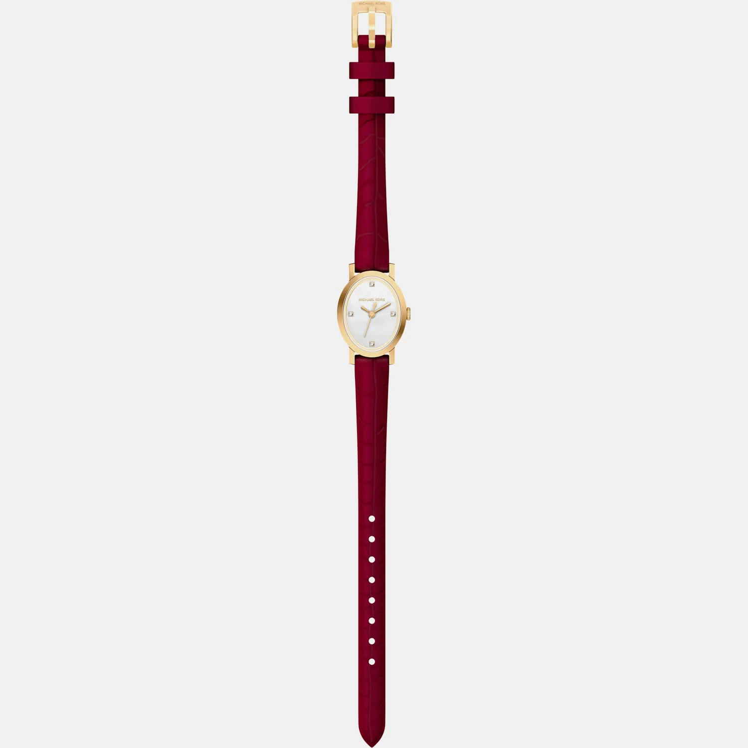 Maude Women Quartz Mother Of Pearl Dial Analog Leather Watch MK7570SET - Image 8