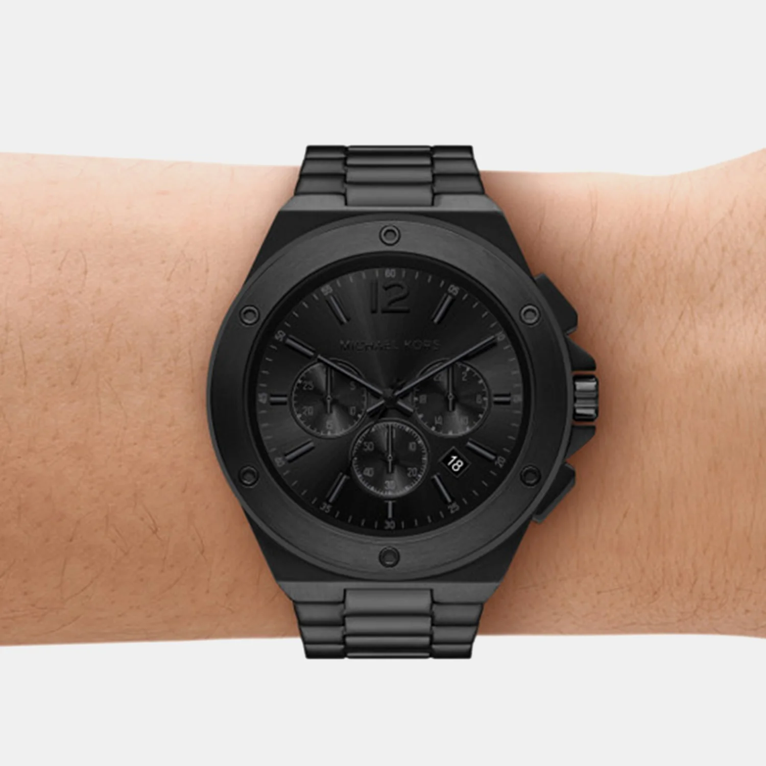 Men Quartz Black Dial Chronograph Stainless Steel Watch MKO1234 - Image 4