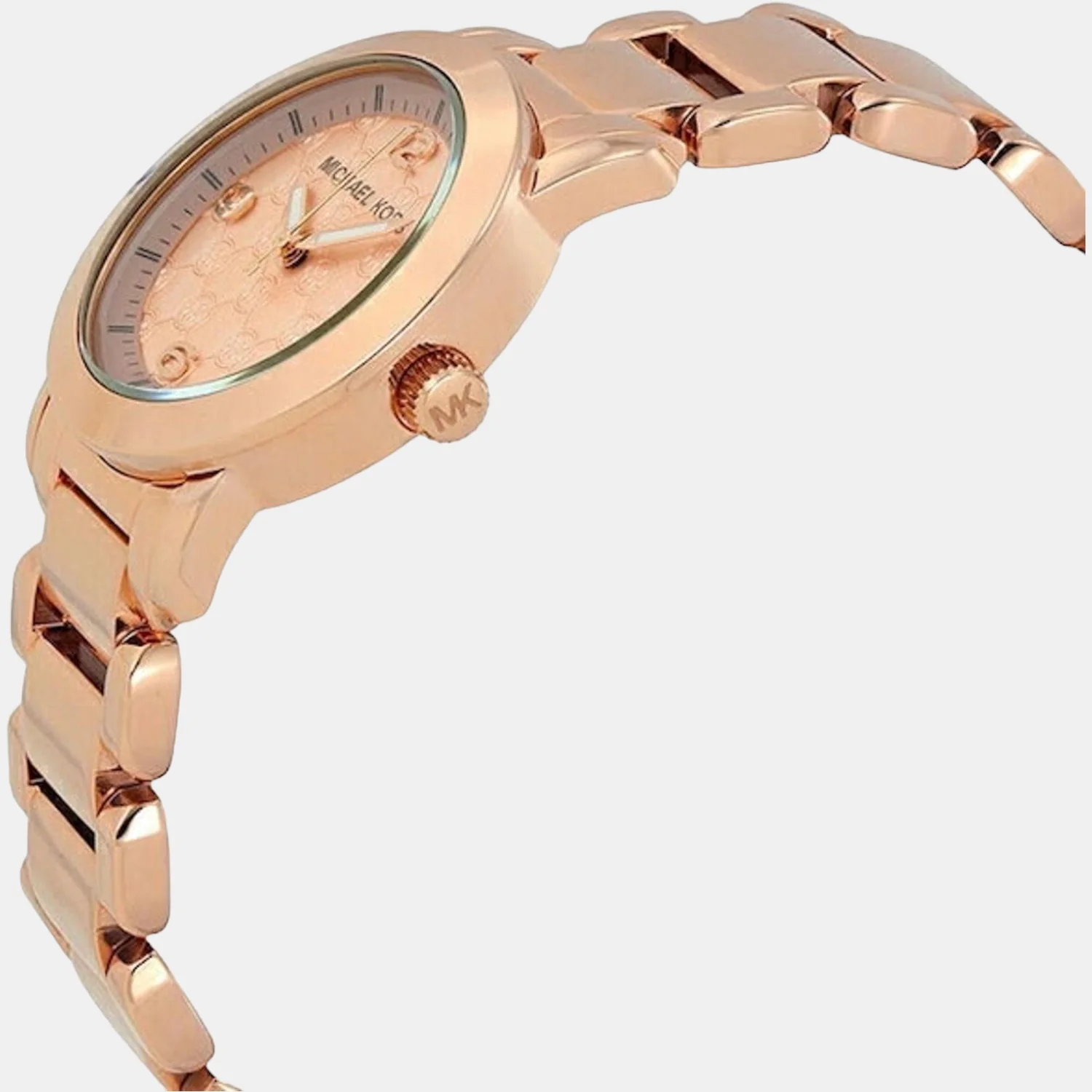 Outlet Women Quartz Rose Gold Dial Analog Stainless Steel Watch MK3159 - Image 3