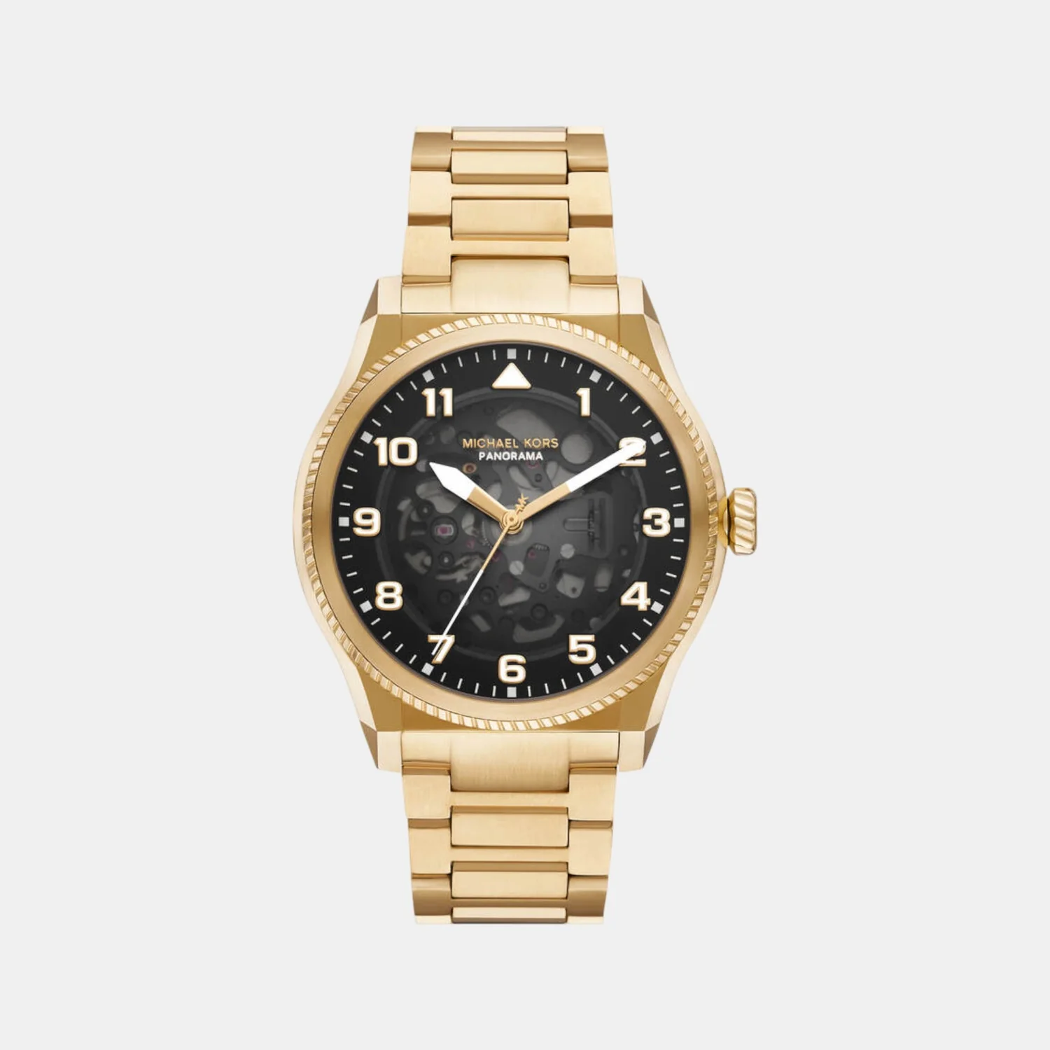 Panorama Men Automatic Black Dial Analog Stainless Steel Watch MK9218 - Image 2