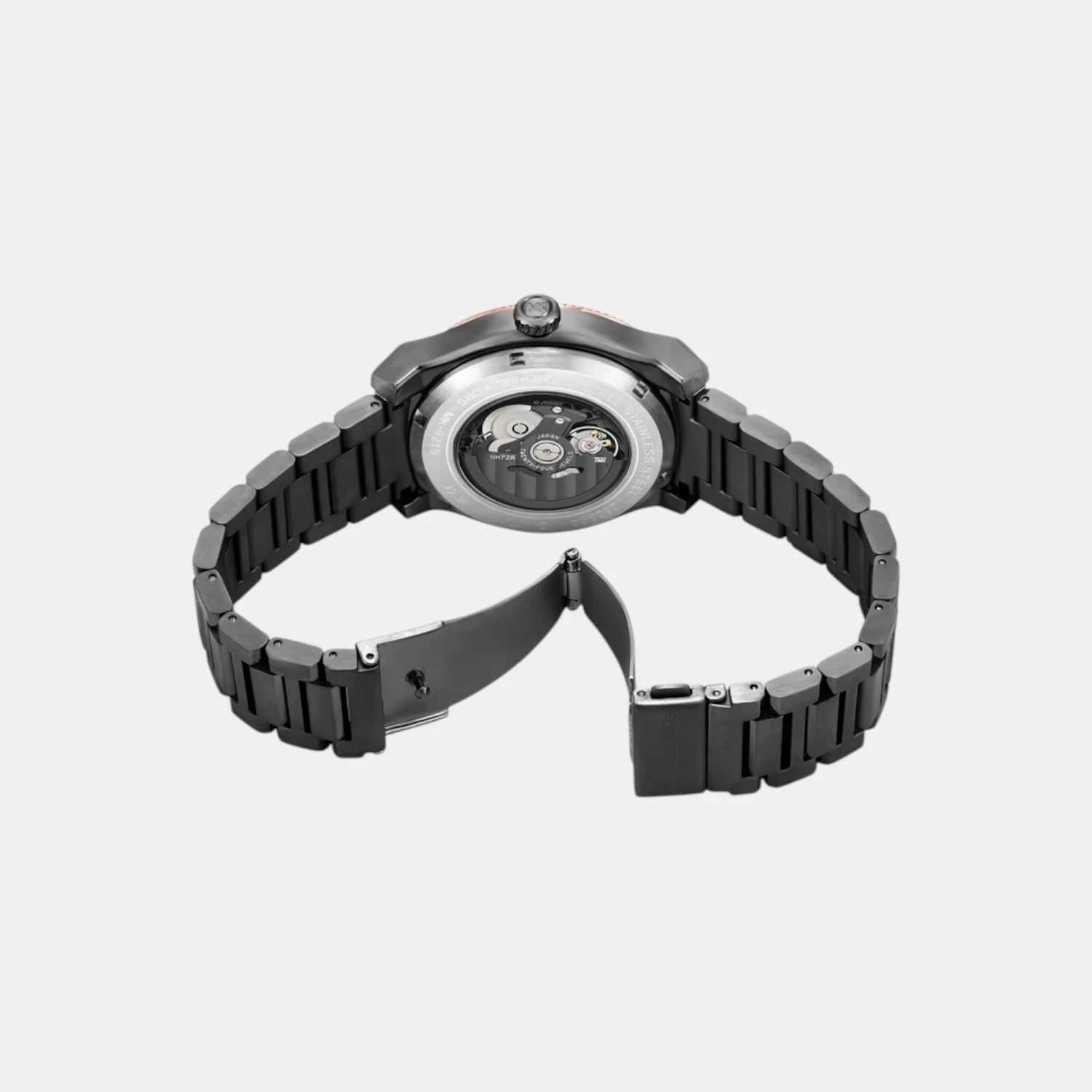 Panorama Men Automatic Black Dial Analog Stainless Steel Watch MK9219 - Image 4