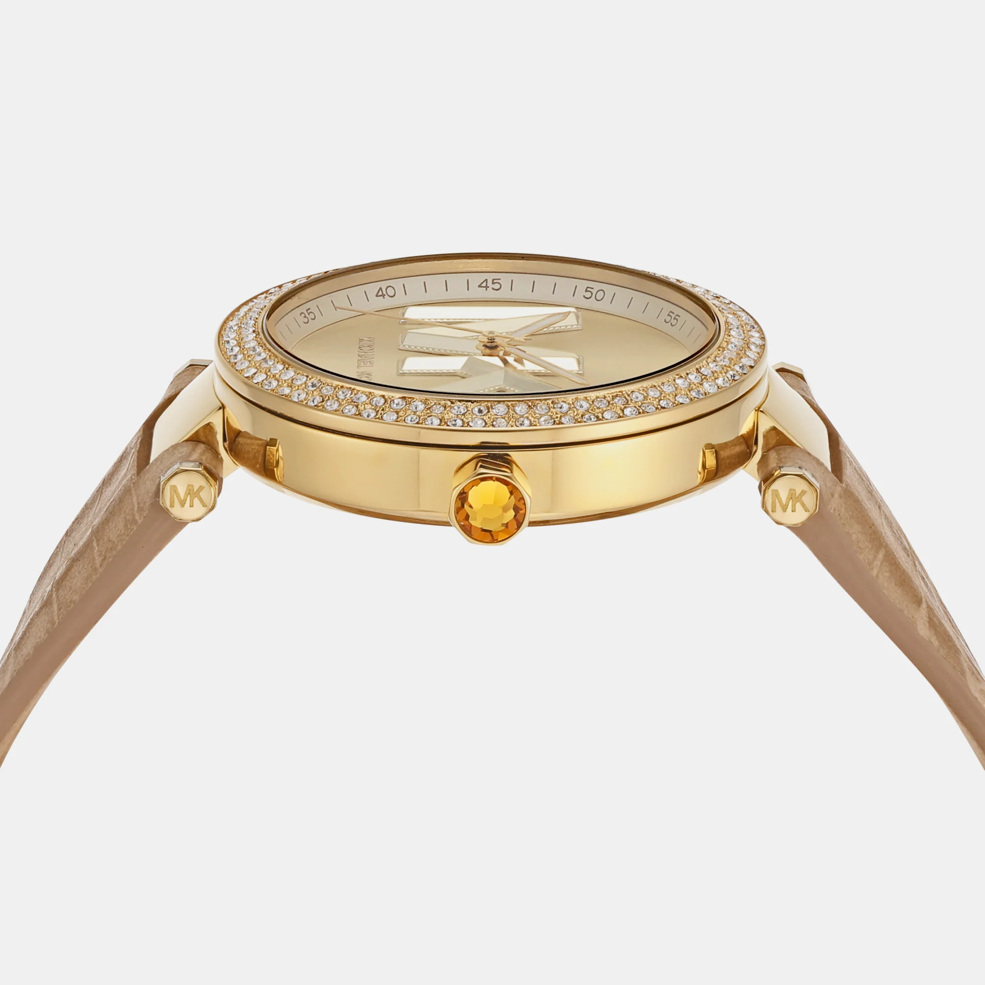 Parker Women Quartz Gold Dial Analog Leather Watch MK4725 - Image 4