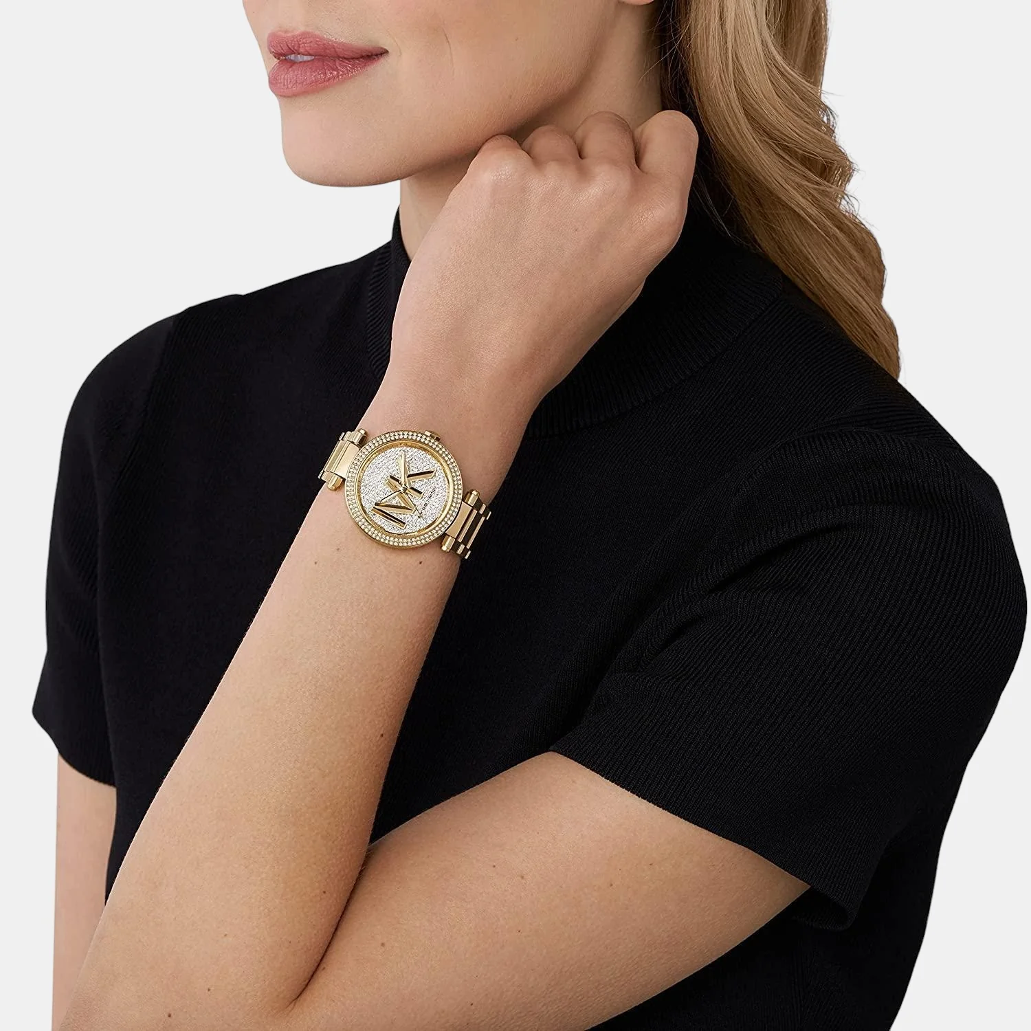 Parker Women Quartz Gold Dial Analog Stainless Steel Watch MK7283 - Image 4
