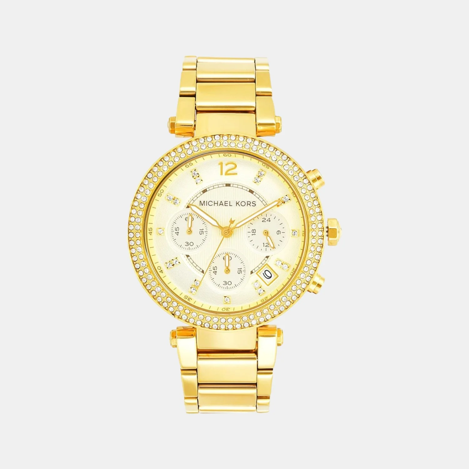 Parker Women Quartz Gold Dial Chronograph Stainless Steel Watch MK5354