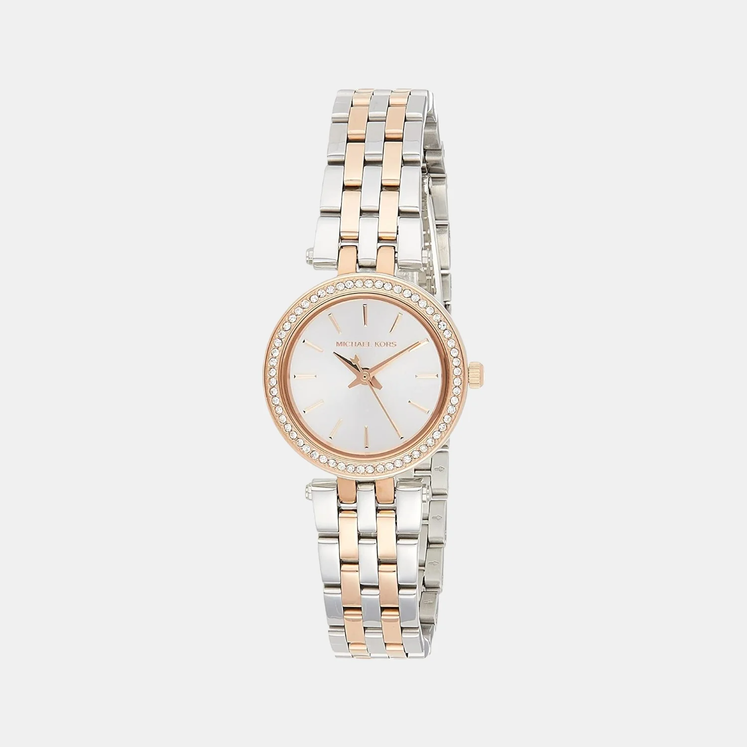 Petite Darci Women Quartz Silver Dial Analog Stainless Steel Watch MK3298