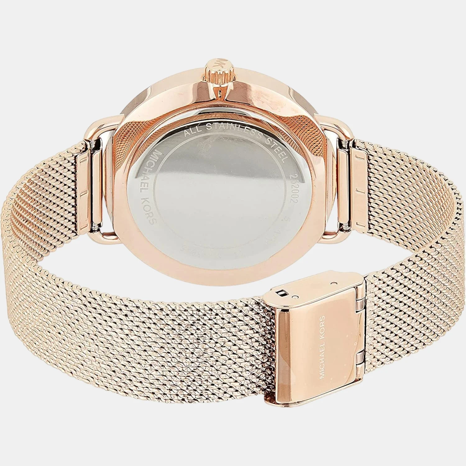Portia Women Quartz Rose Gold Dial Analog Stainless Steel Watch MK3845 - Image 3