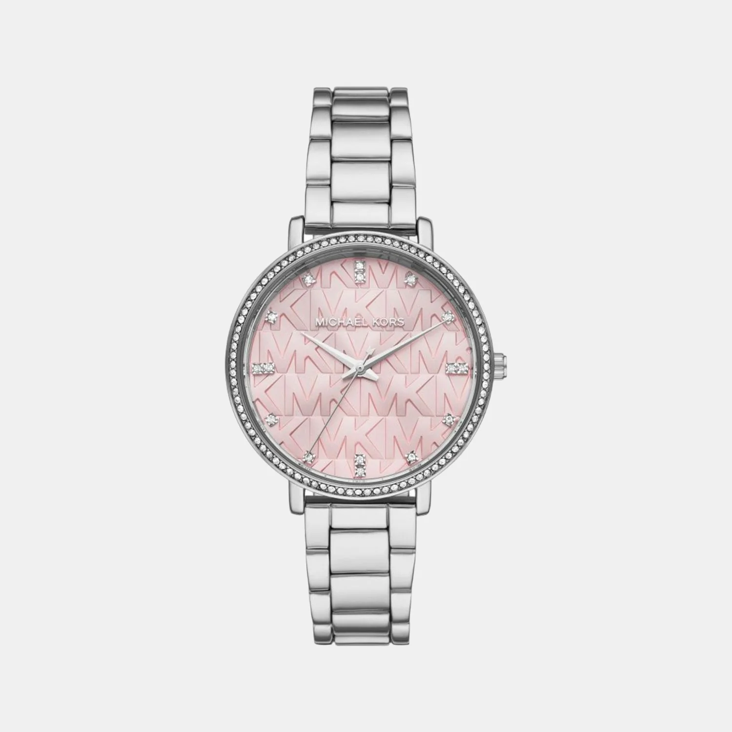 Pyper Women Quartz Pink Dial Analog Stainless Steel Watch MK4631