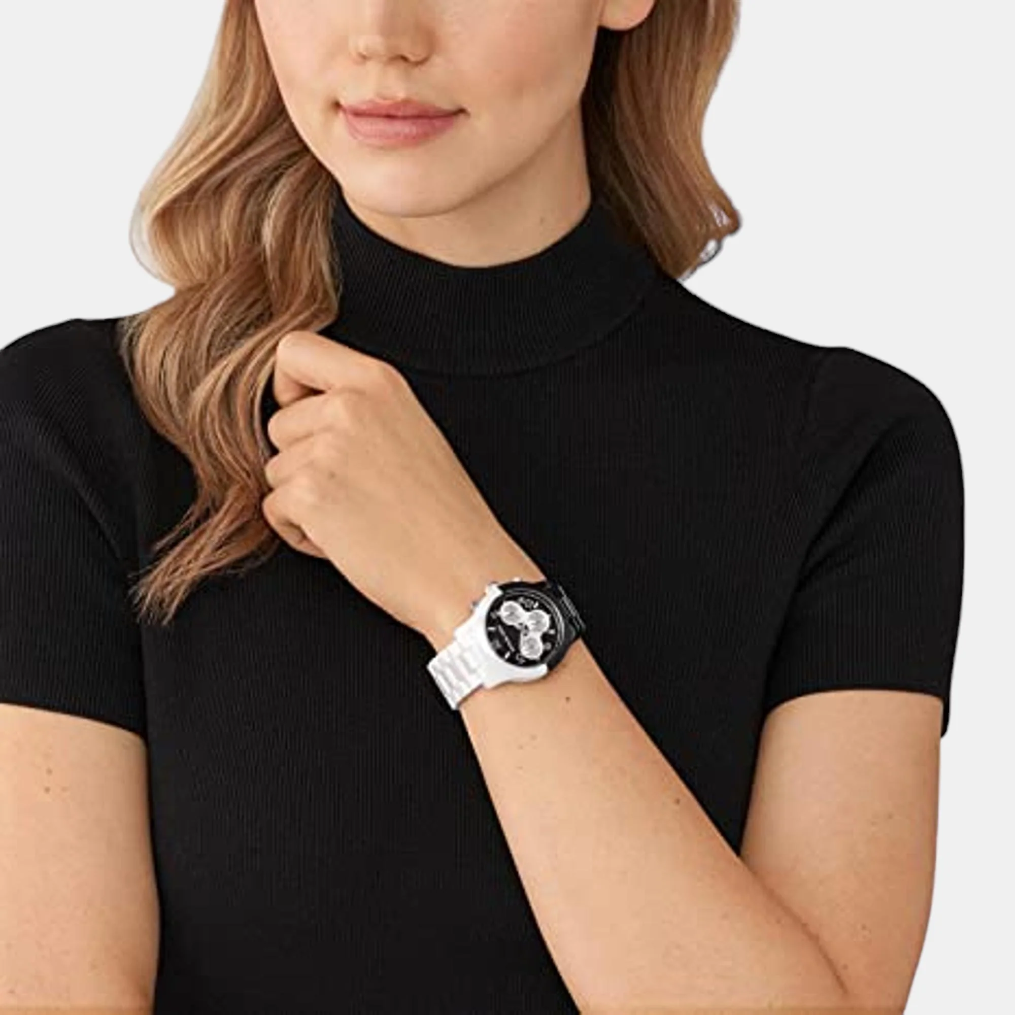 Runway Women Quartz Black Dial Chronograph Stainless Steel Watch MK7330 - Image 4