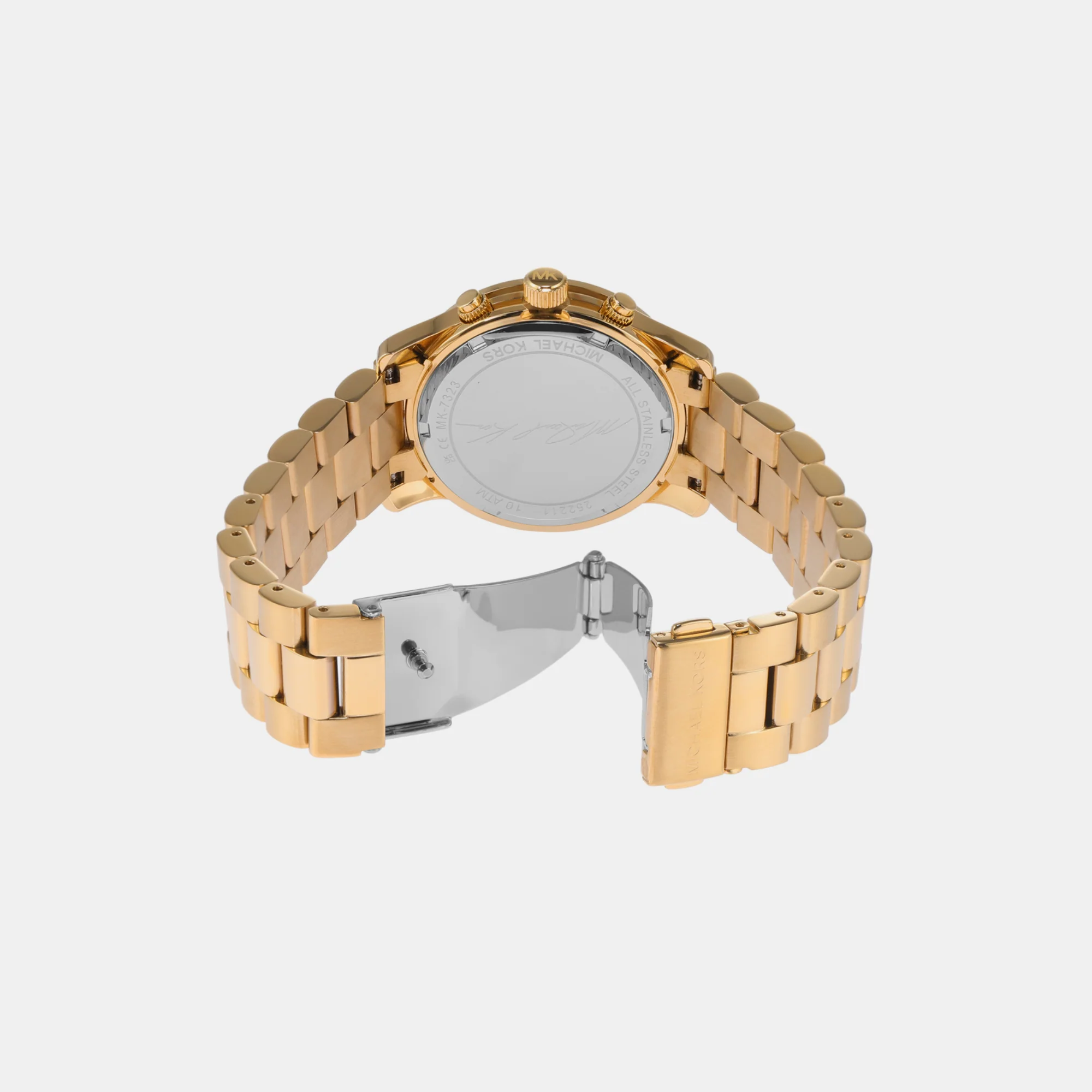 Runway Women Quartz Gold Dial Chronograph Stainless Steel Watch MK7323 - Image 3