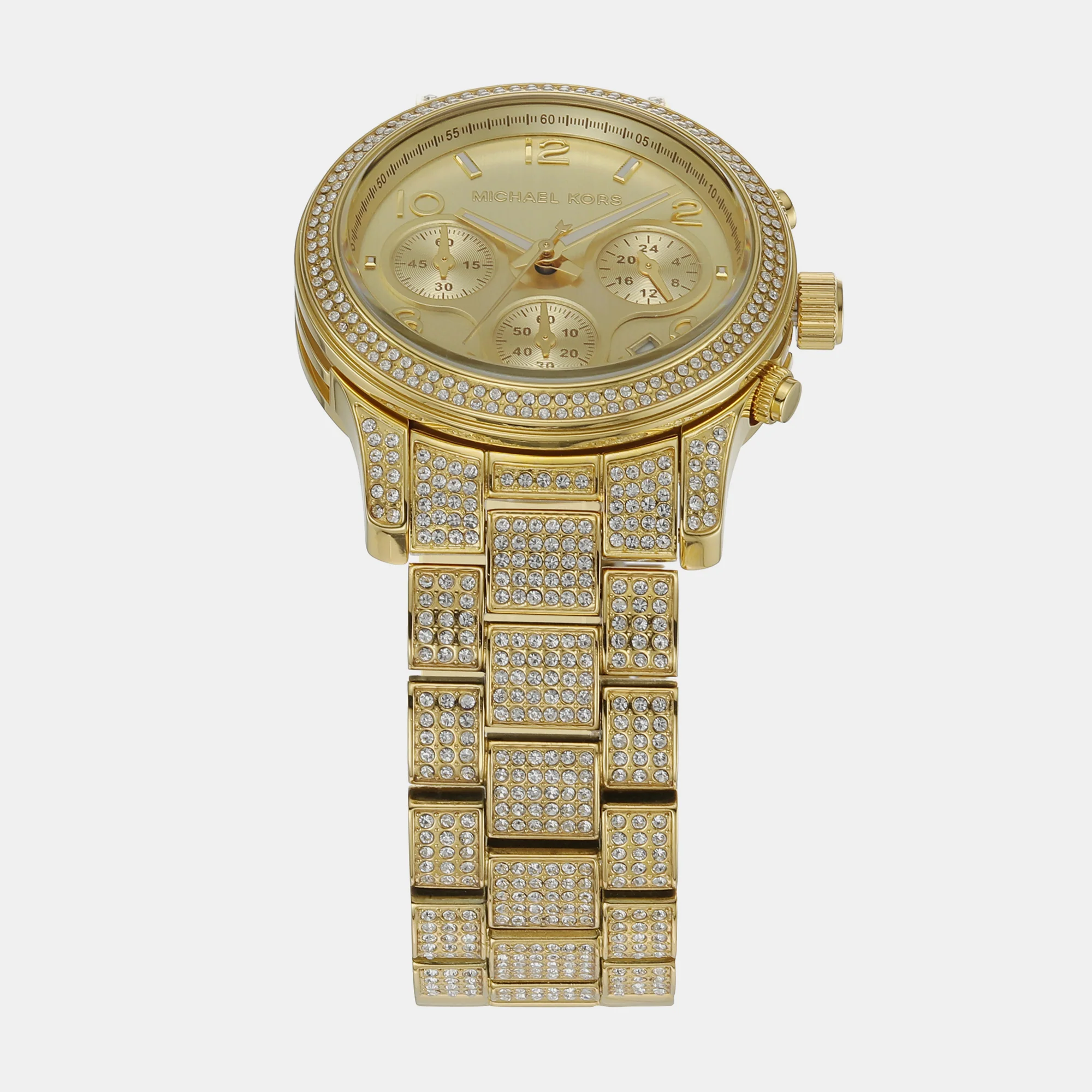 Runway Women Quartz Gold Dial Chronograph Stainless Steel Watch MK7435 - Image 3