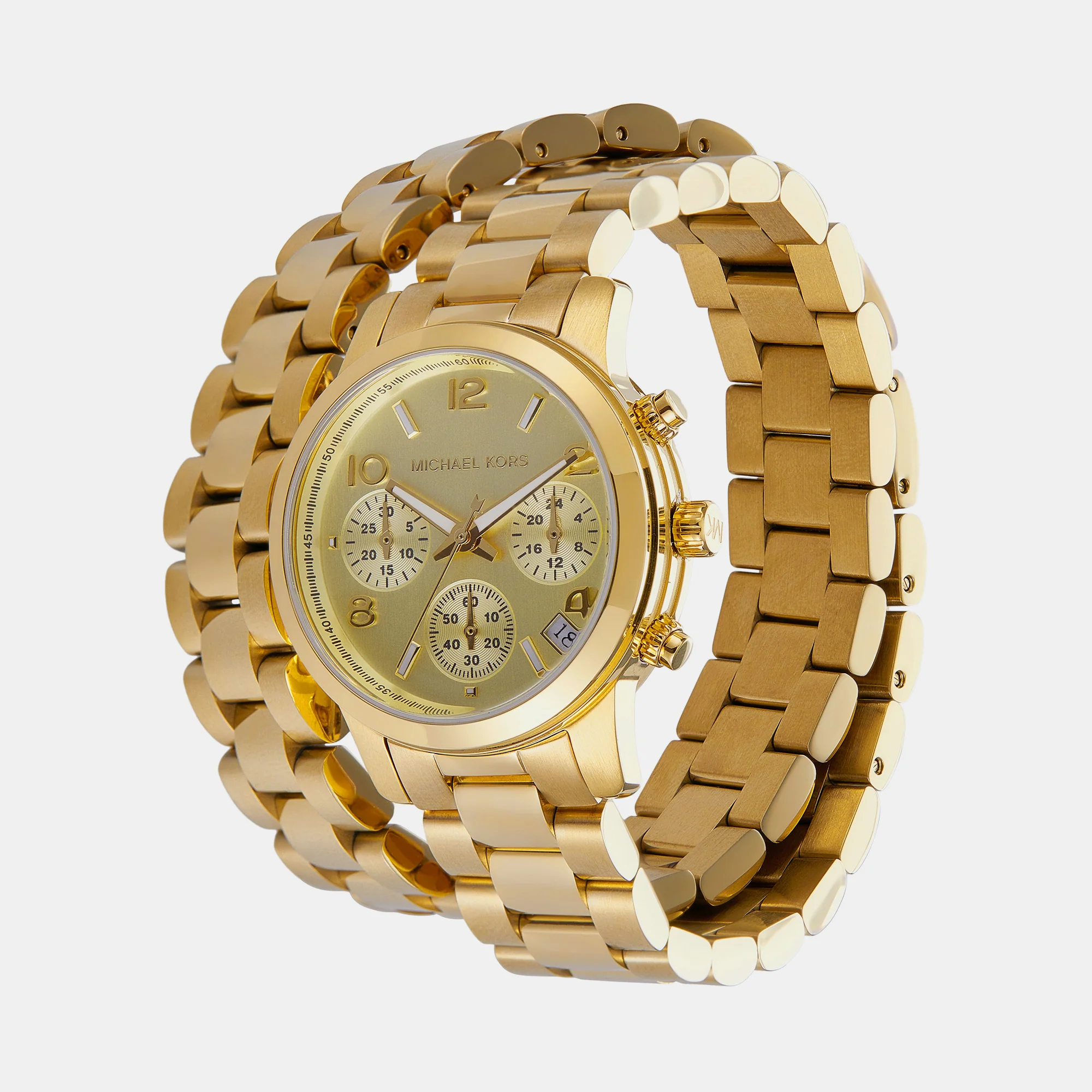 Runway Women Quartz Gold Dial Chronograph Stainless Steel Watch MK7452 - Image 6
