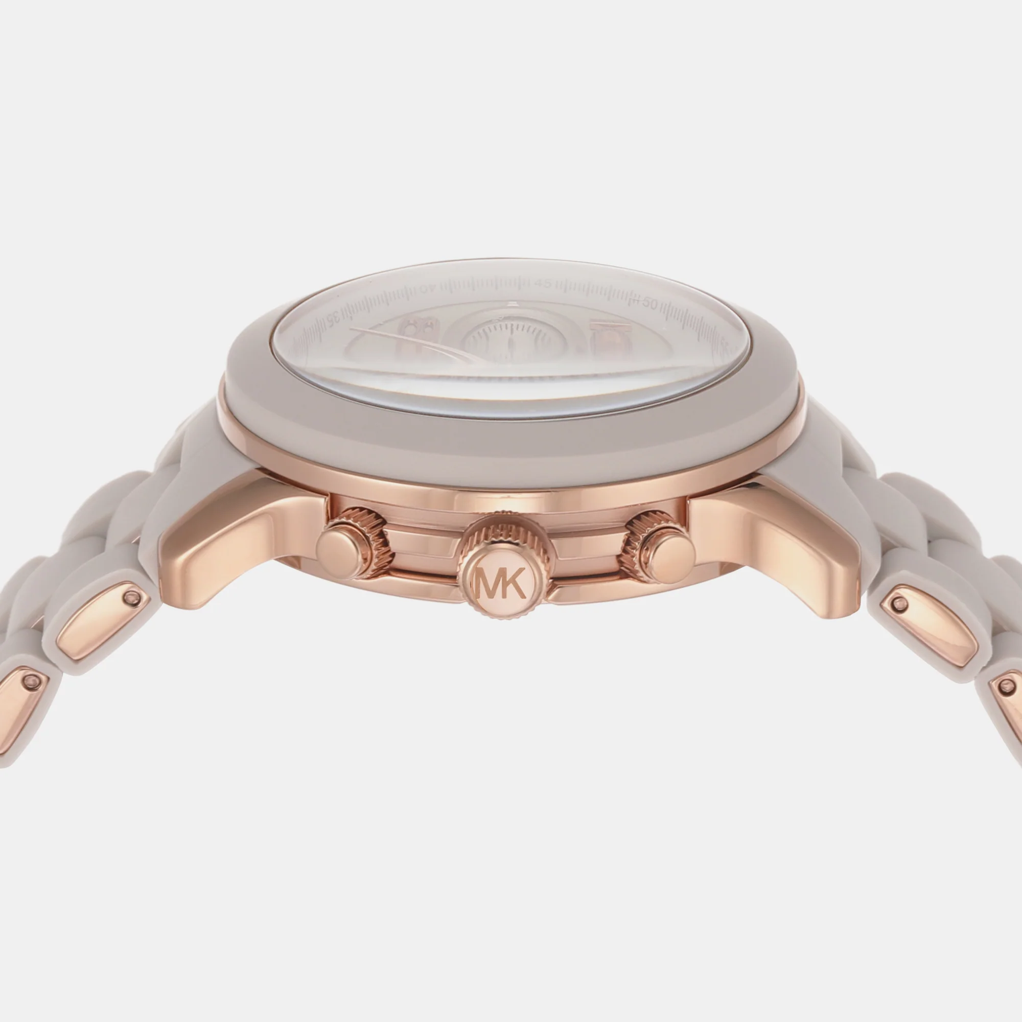 Runway Women Quartz Grey Dial Chronograph Silicone Watch MK7386 - Image 4