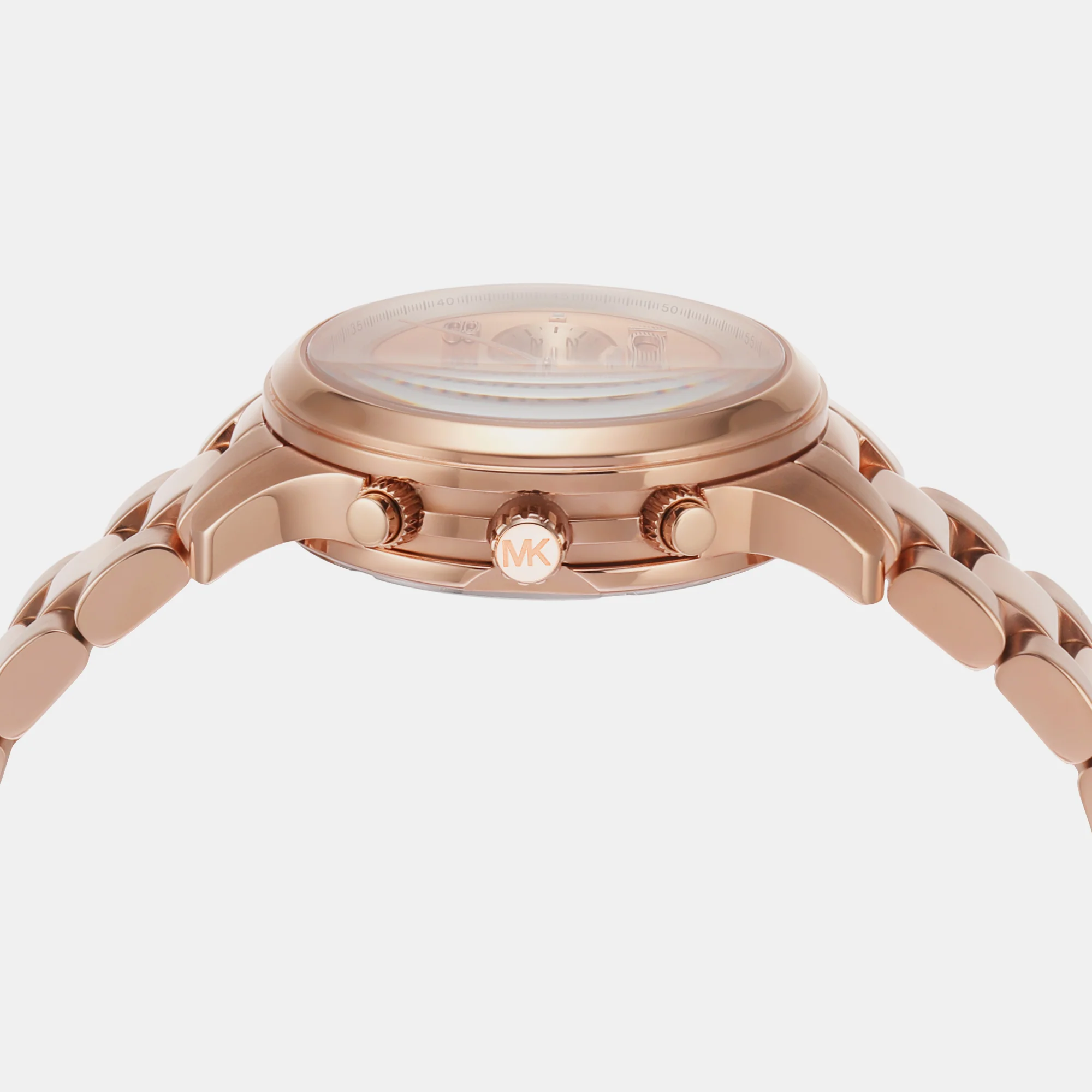 Runway Women Quartz Rose Gold Dial Chronograph Stainless Steel Watch MK7327 - Image 4