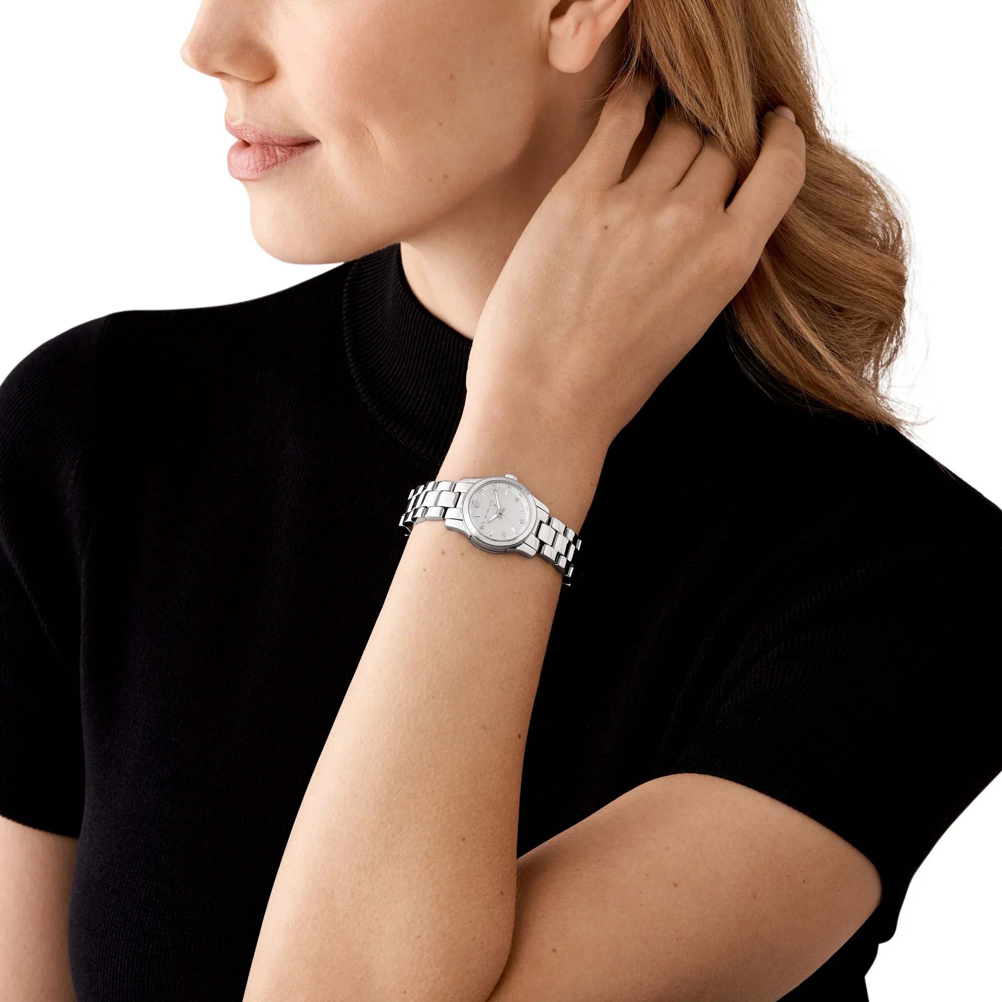 Runway Women Quartz Silver Dial Analog Stainless Steel Watch MK7459 - Image 6