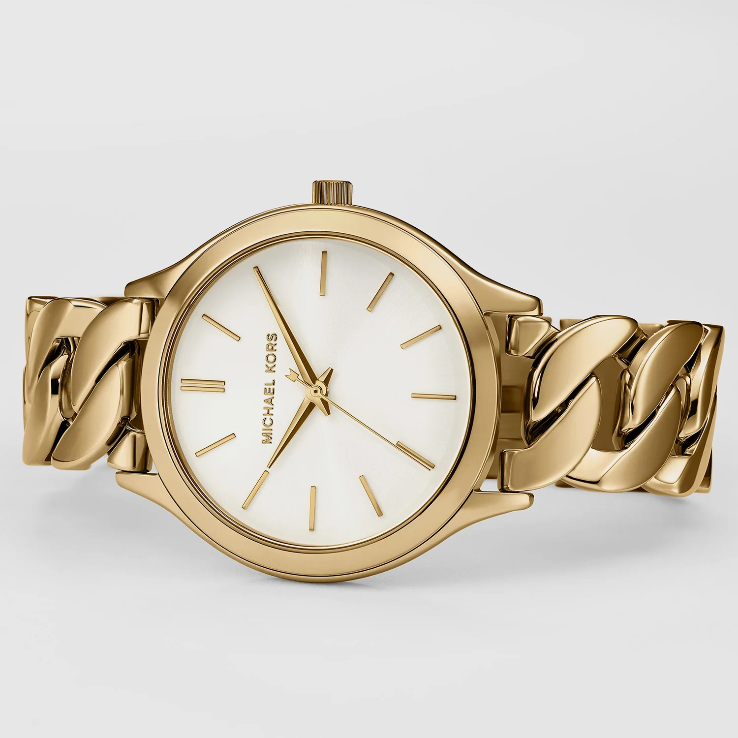 Runway Women Quartz White Dial Analog Stainless Steel Watch MK7472 - Image 4