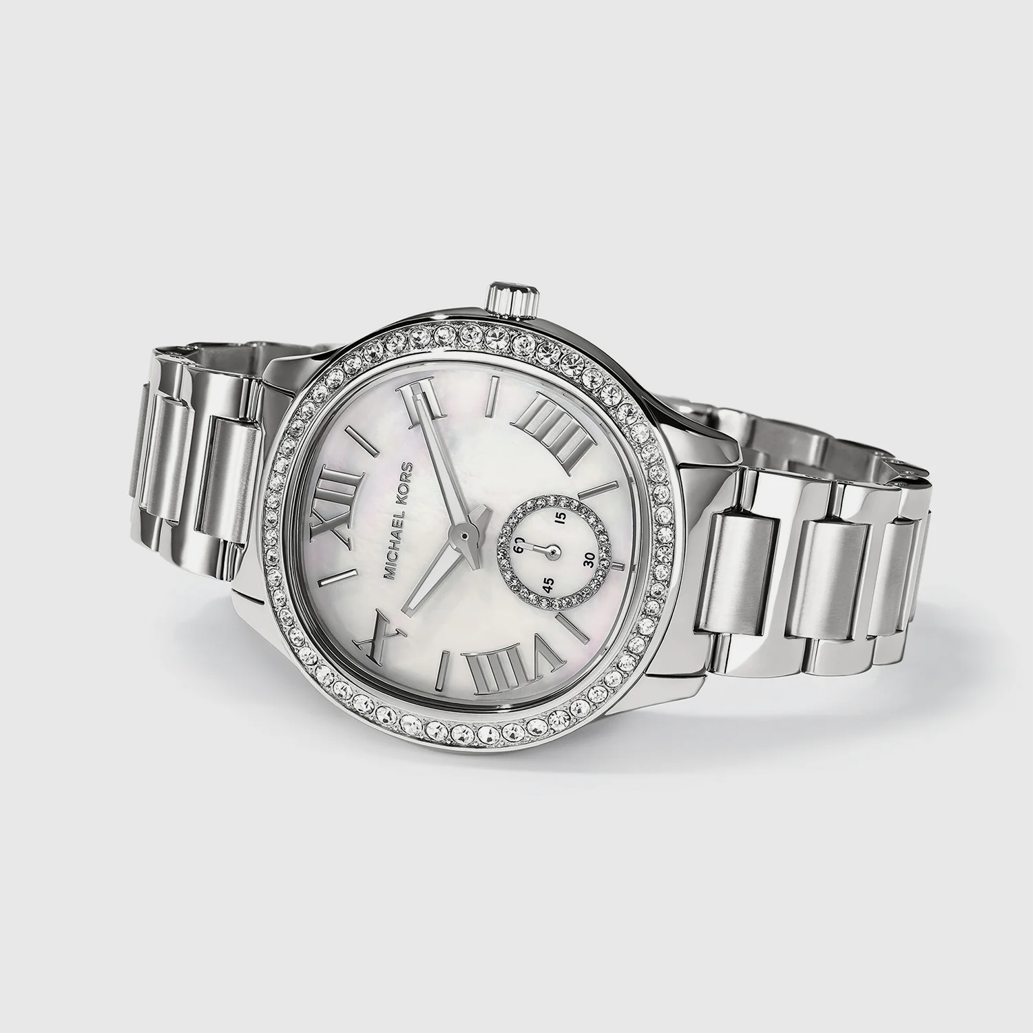 Sage Women Quartz White Dial Analog Stainless Steel Watch MK4807 - Image 4