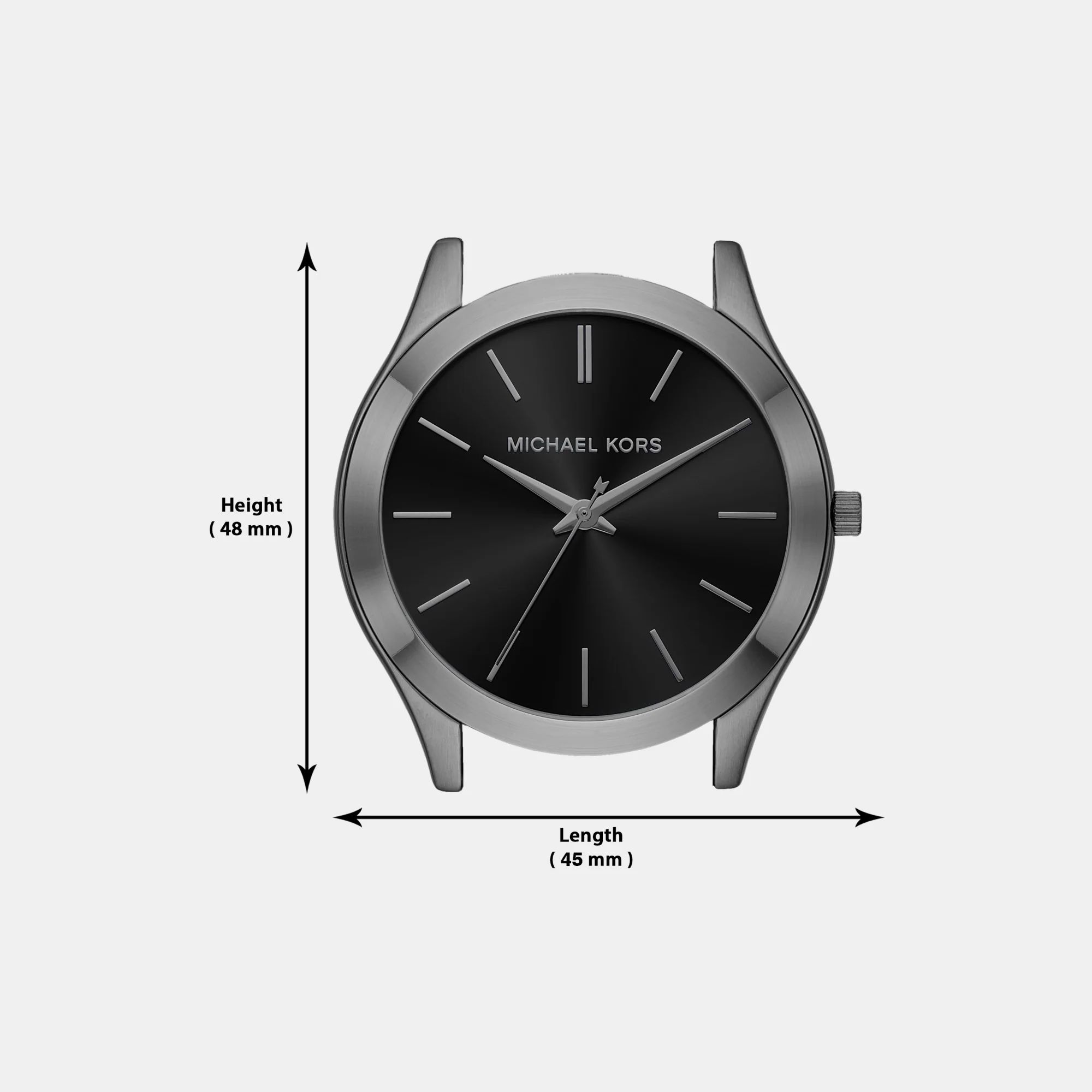 Slim Runway Men Quartz Black Dial Analog Stainless Steel Watch MK1044 - Image 8