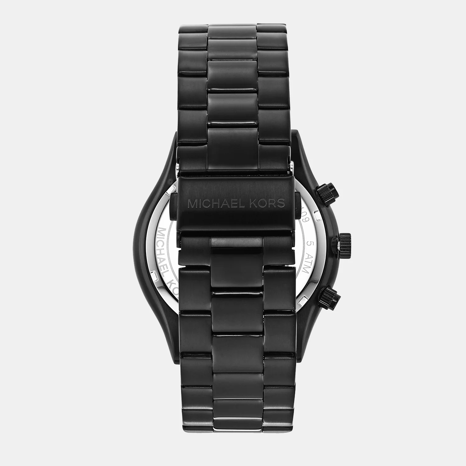 Slim Runway Men Quartz Black Dial Chronograph Stainless Steel Watch MK8919 - Image 5