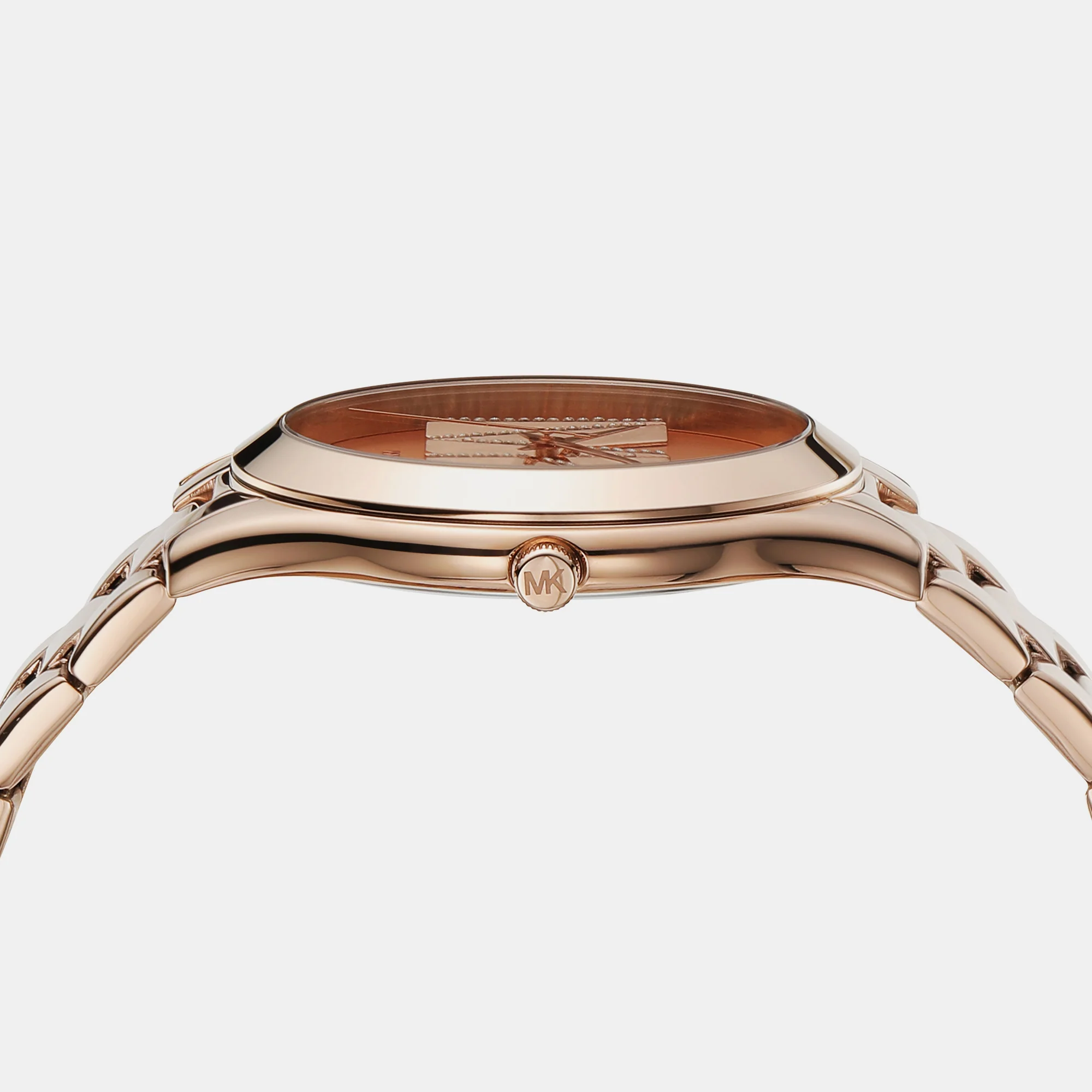 Slim Runway Women Quartz Rose Gold Dial Analog Stainless Steel Watch MK4733 - Image 5