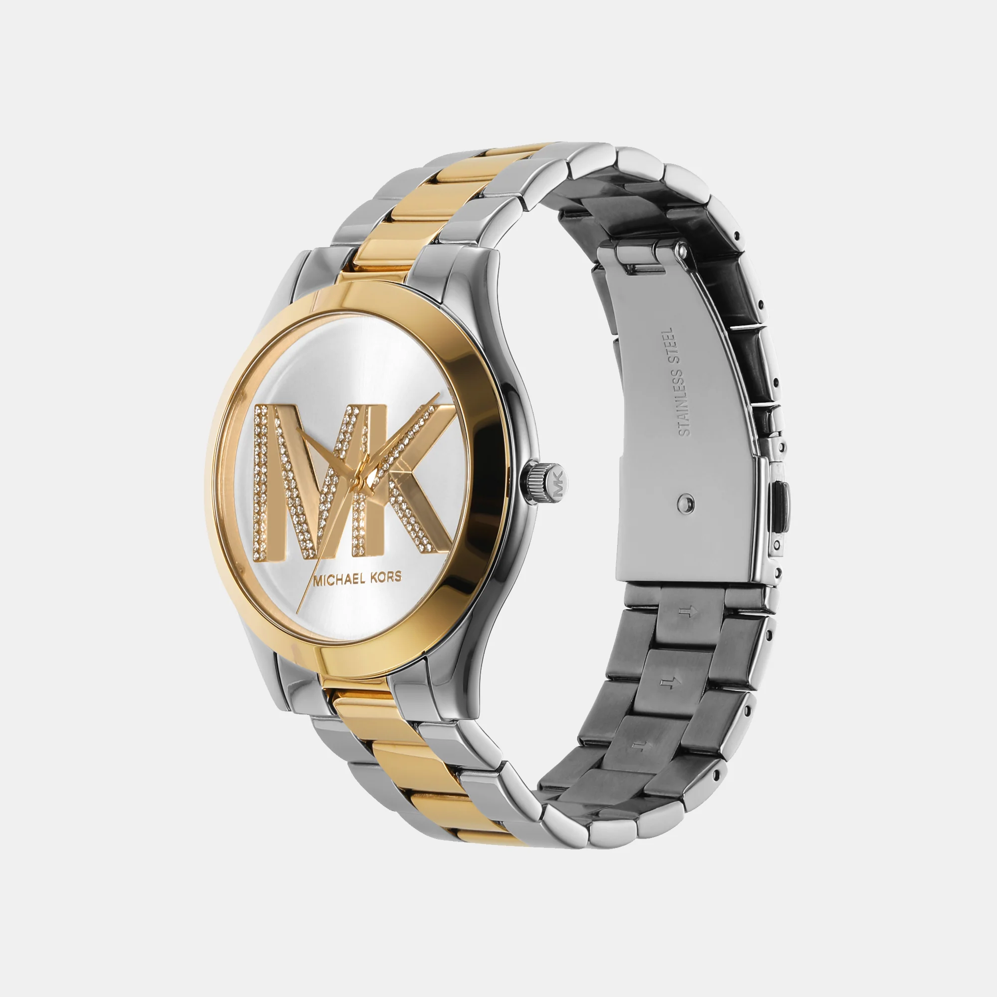 Slim Runway Women Quartz Two Tone Dial Analog Stainless Steel Watch MK4735 - Image 4